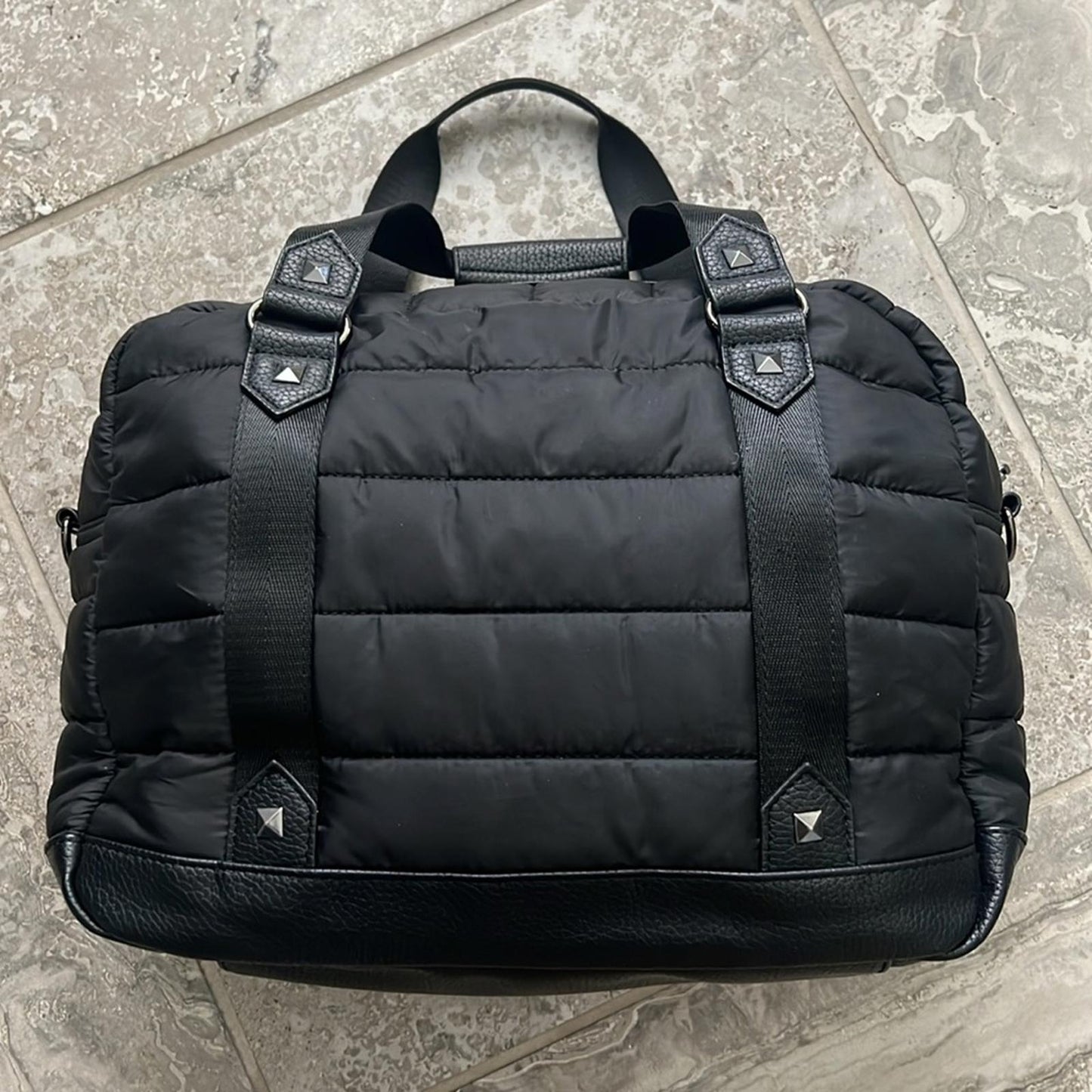 Anthropologie’s Cynthia Rowley Quilted Puffer Satchel Bag, Black Retail $129