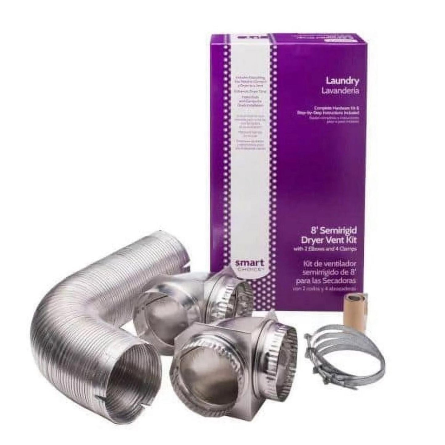 Frigidaire 8 ft. Semi-Rigid Dryer Vent Kit with Close Elbows, New in Box