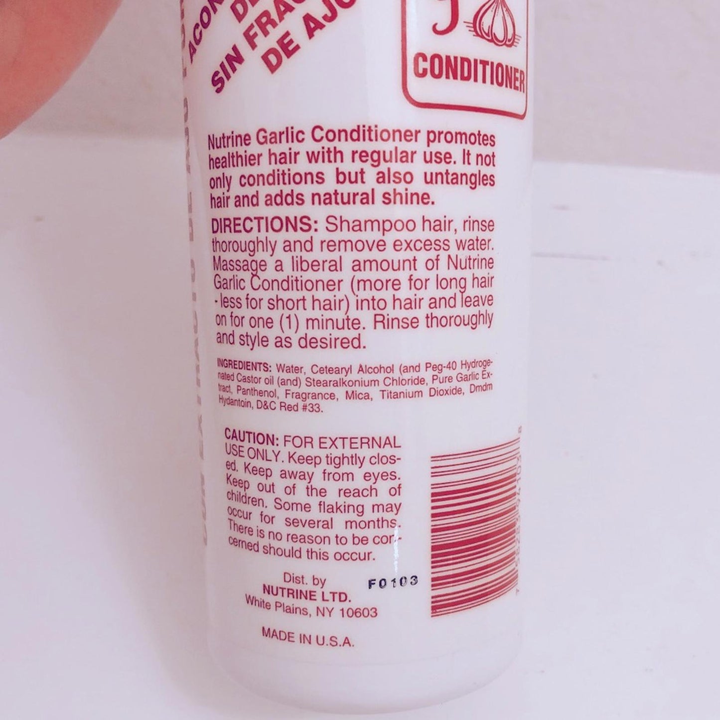 x2 Nutrine Garlic Hair Conditioner, 20 fl. oz/Each