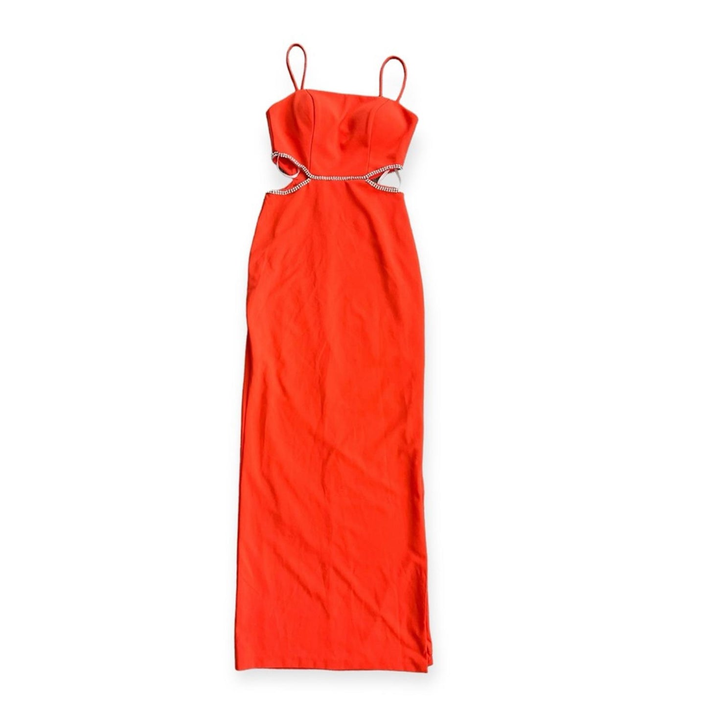 XSCAPE Side Cutout Scuba Crepe Gown in Orange, Size 0 Retail $258 EXCELLENT!
