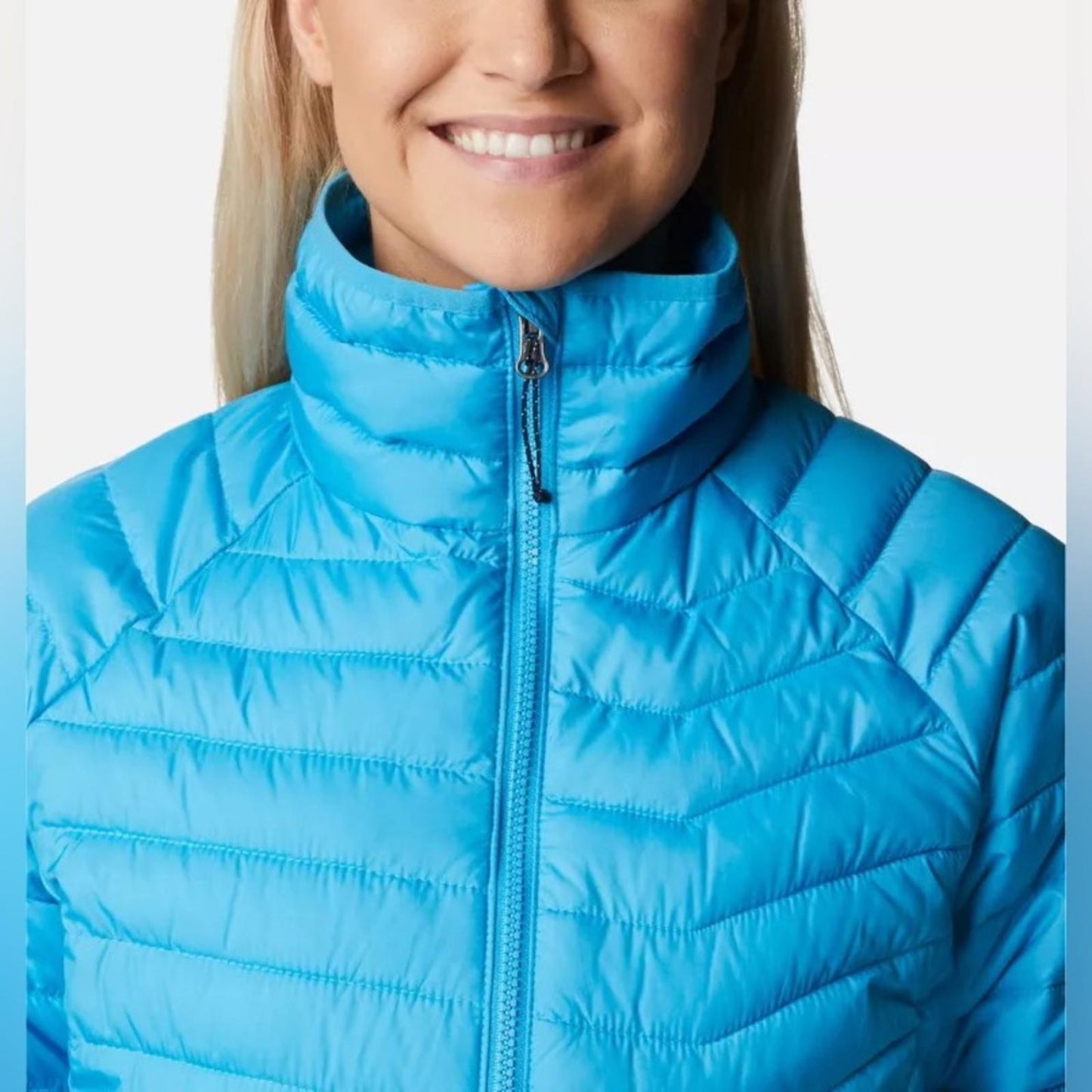 Columbia Womens Powder Lite Jacket Blue Chill Plus Size 3X New w/Tag Retail $185