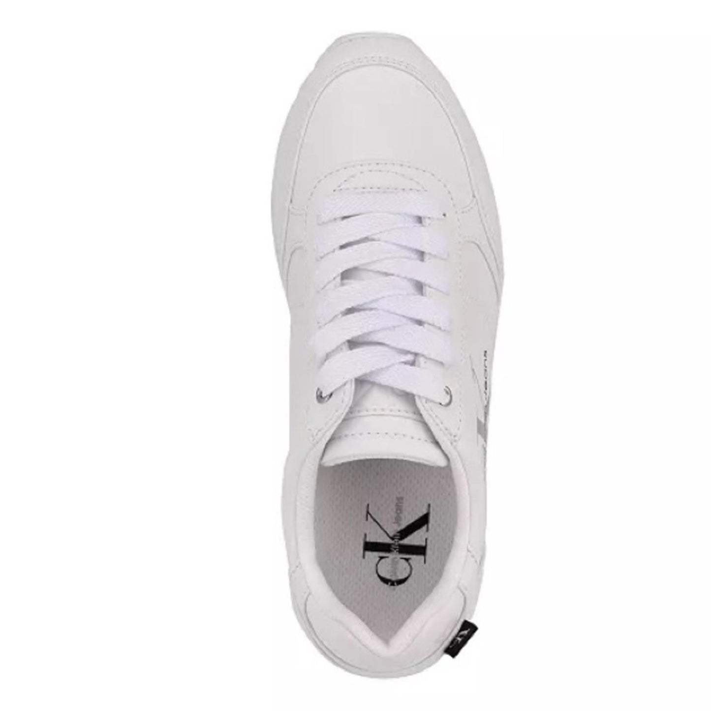 Calvin Klein Jeans Cayle Logo Casual Lace-Up Sneakers White Size 6.5M Retail $89