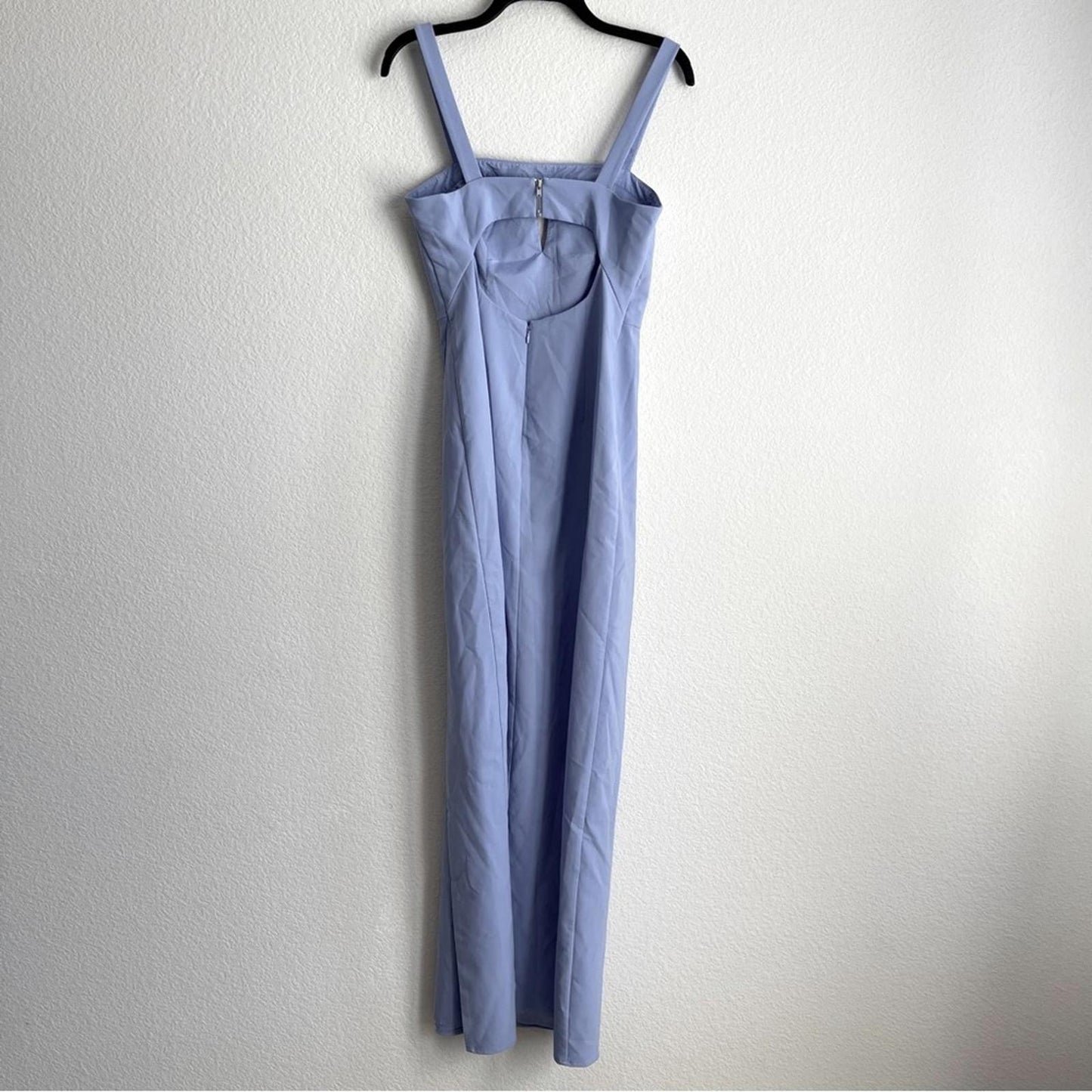 Aidan Mattox Sleeveless Cutout Column Gown in Baby Blue, Size 4 NEW w/Tag $220