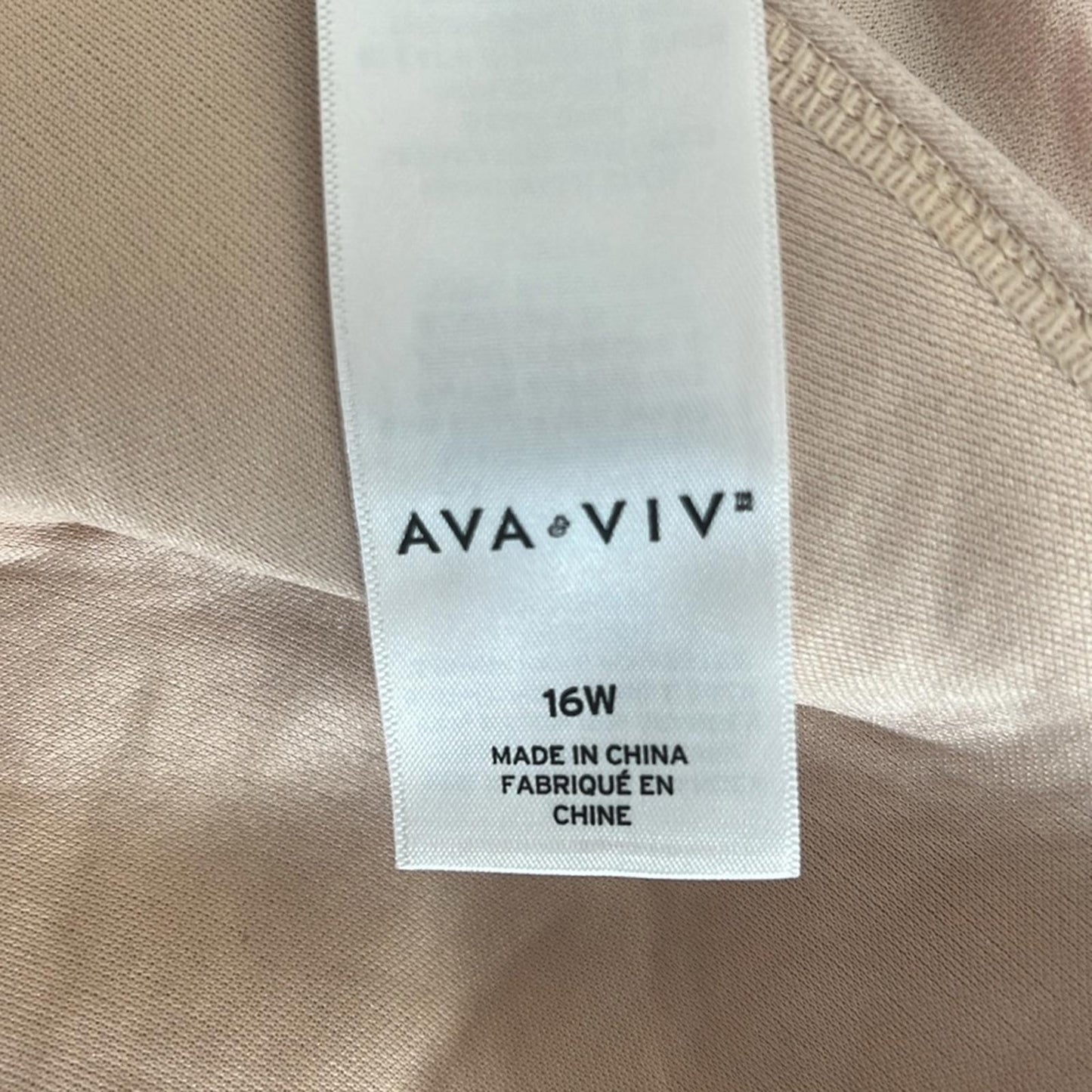 AVA & VIV One Piece Swimsuit, Pink Fuchsia Size 16W