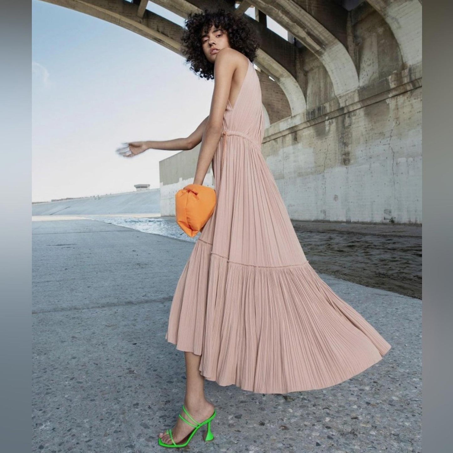 A.L.C. Ella Pleated Midi Dress, REVOLVE Size 2 New w/Tag Retail $695