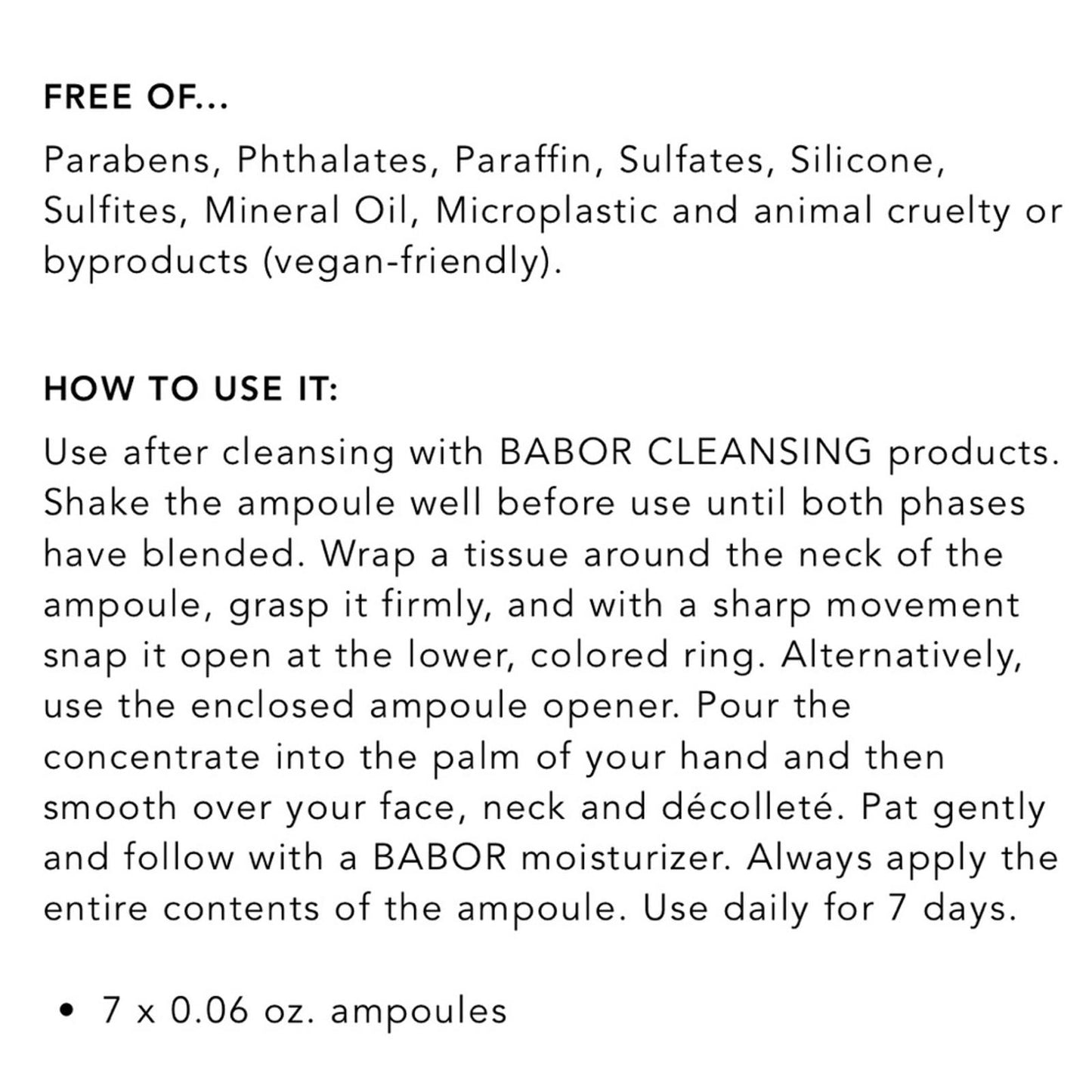 BABOR 7 Ceramide Power Serum Ampoules NEW in Box & Sealed