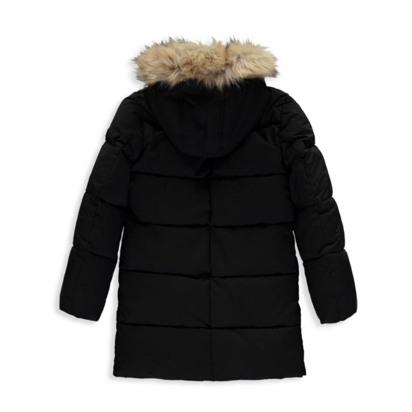 Sam Edelman Expedition Parka Jacket w/Faux Fur Trim in Black Size 14 New w/Tag
