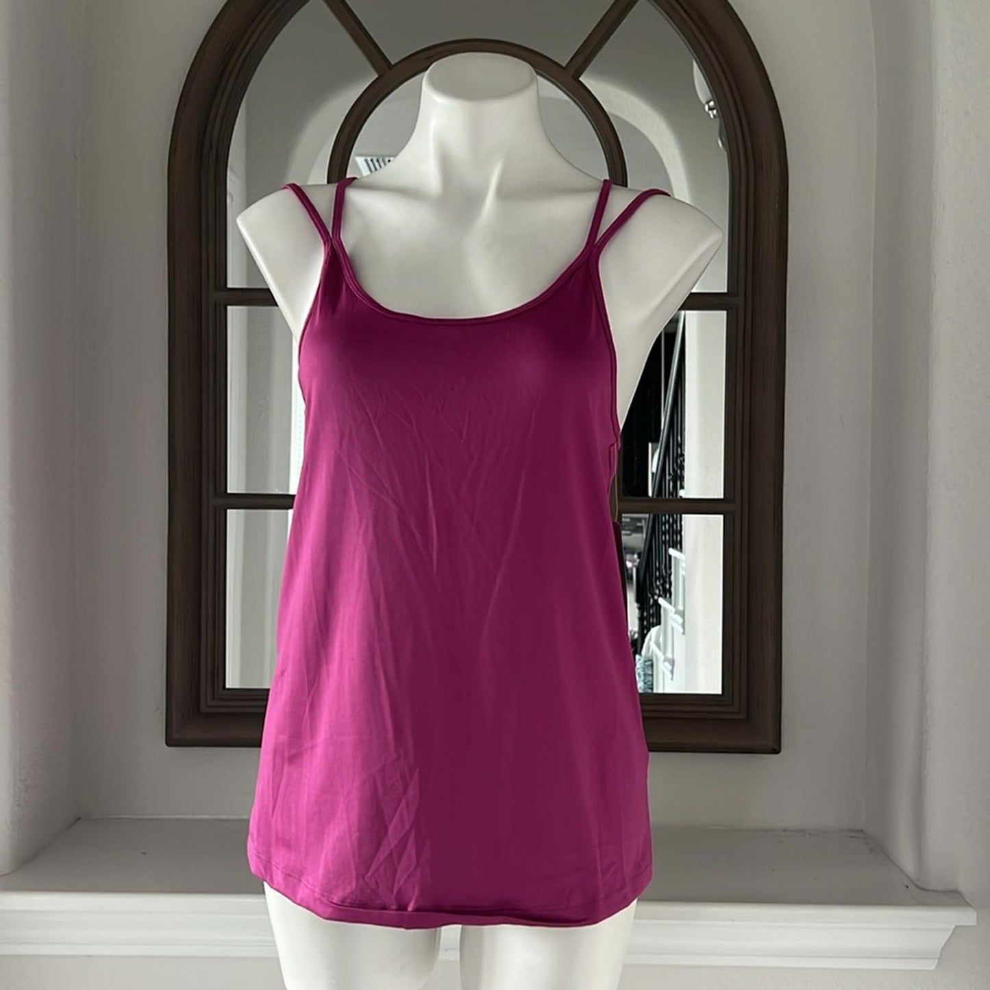 ID-Ideology Solid Strappy-Back Techy Knit Tank, Size S Purple Cosmos New w/Tag