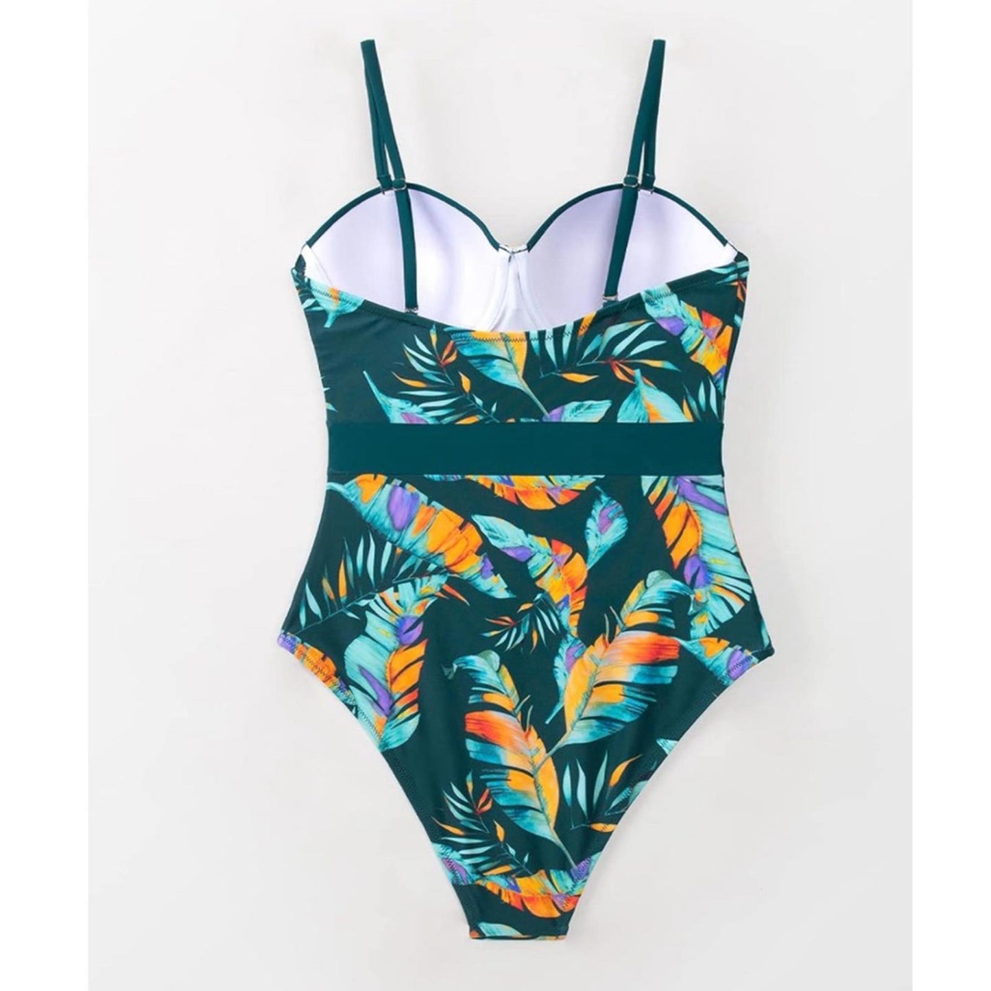 Cupshe Tropical Moulded Adjustable Straps One Piece Swimsuit, Size S New w/Tag