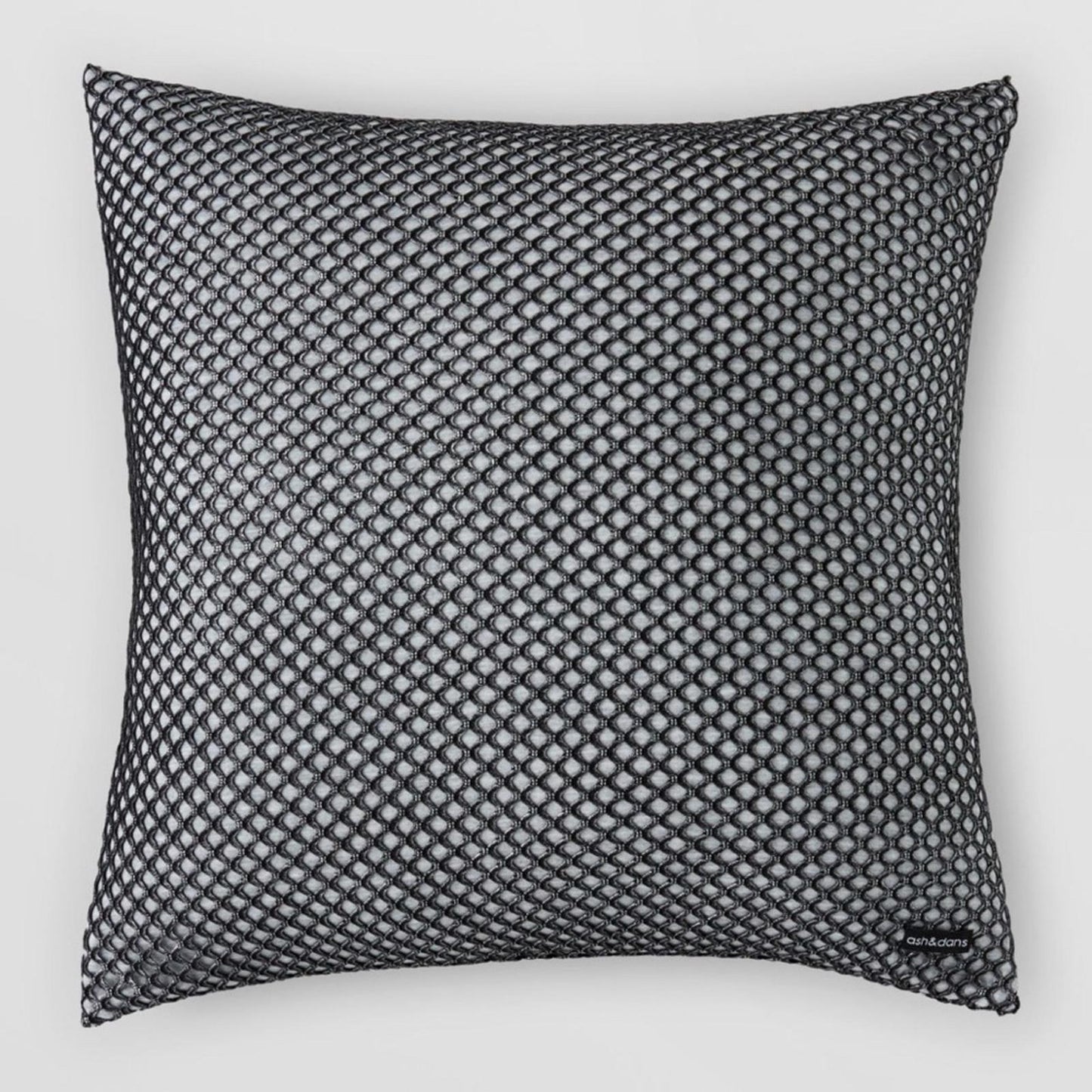 X2 Ash & Dans Addy Decorative Pillow in Black/Grey Size 16′ x 16” NWT $330