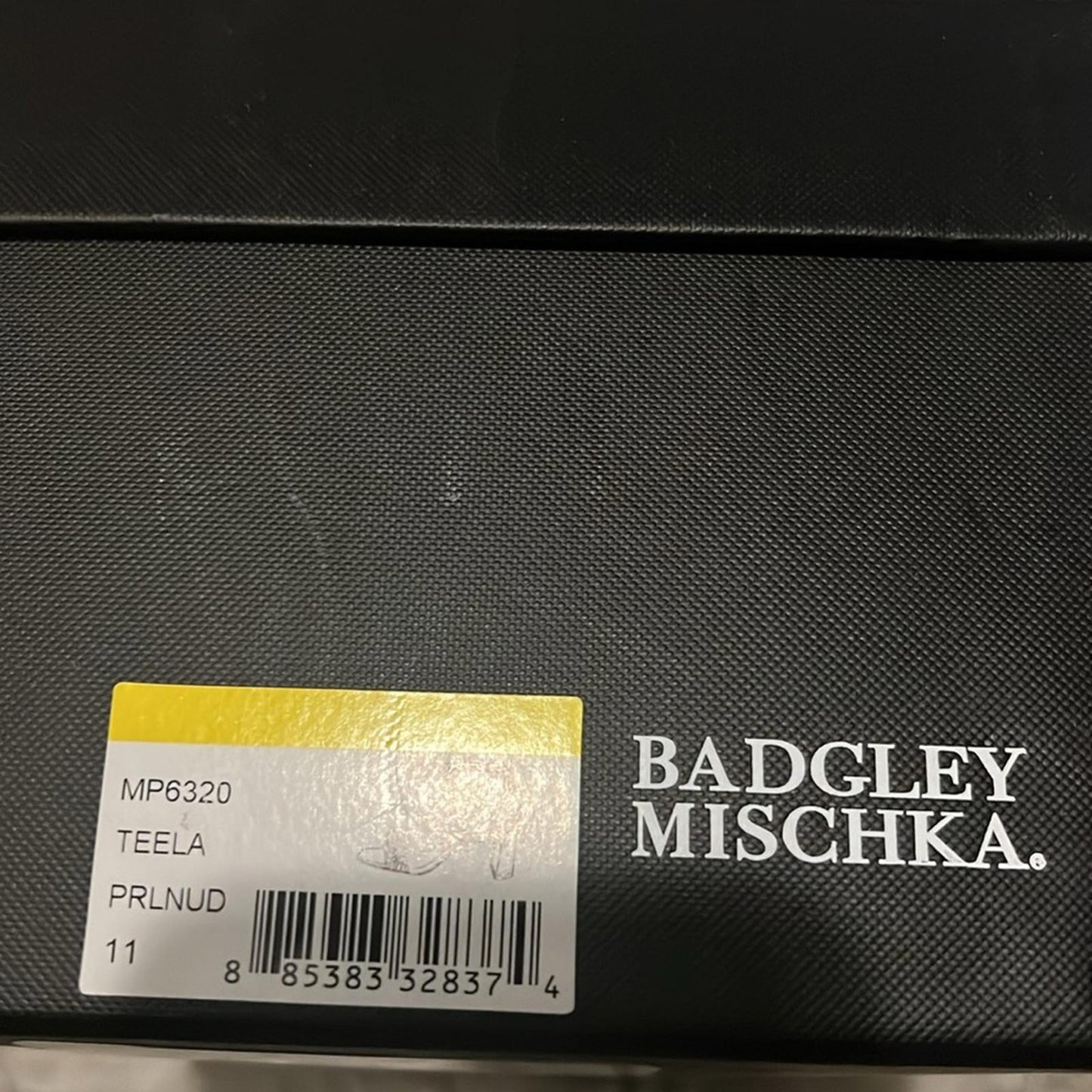 Badgley Mischka Teela Embellished Block Heel Sandals, Pearl Nude, Size 11 NWT