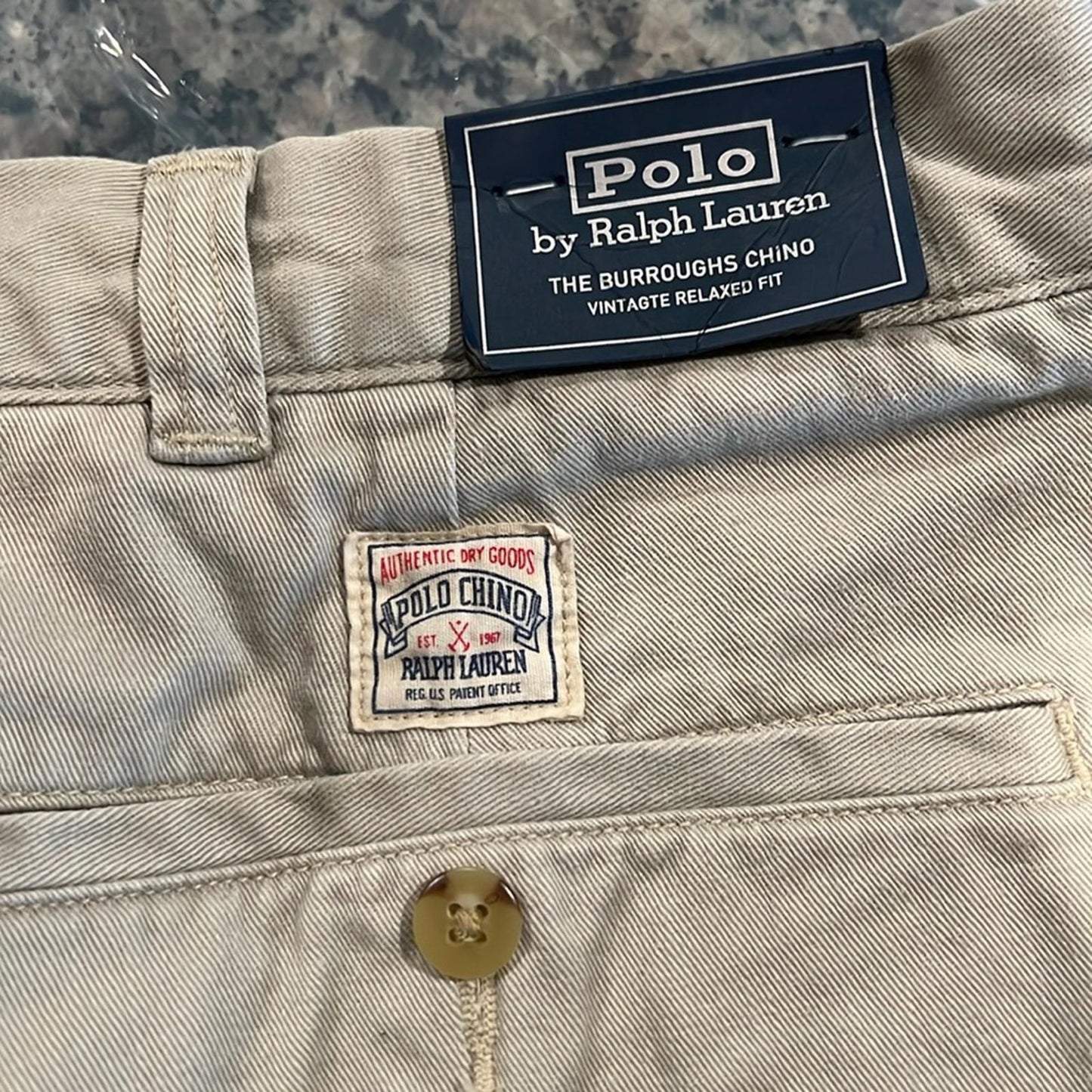 Polo Ralph Lauren 6” Burroughs Relaxed Fit Chino Shorts, Khaki Size 42 NEW $168