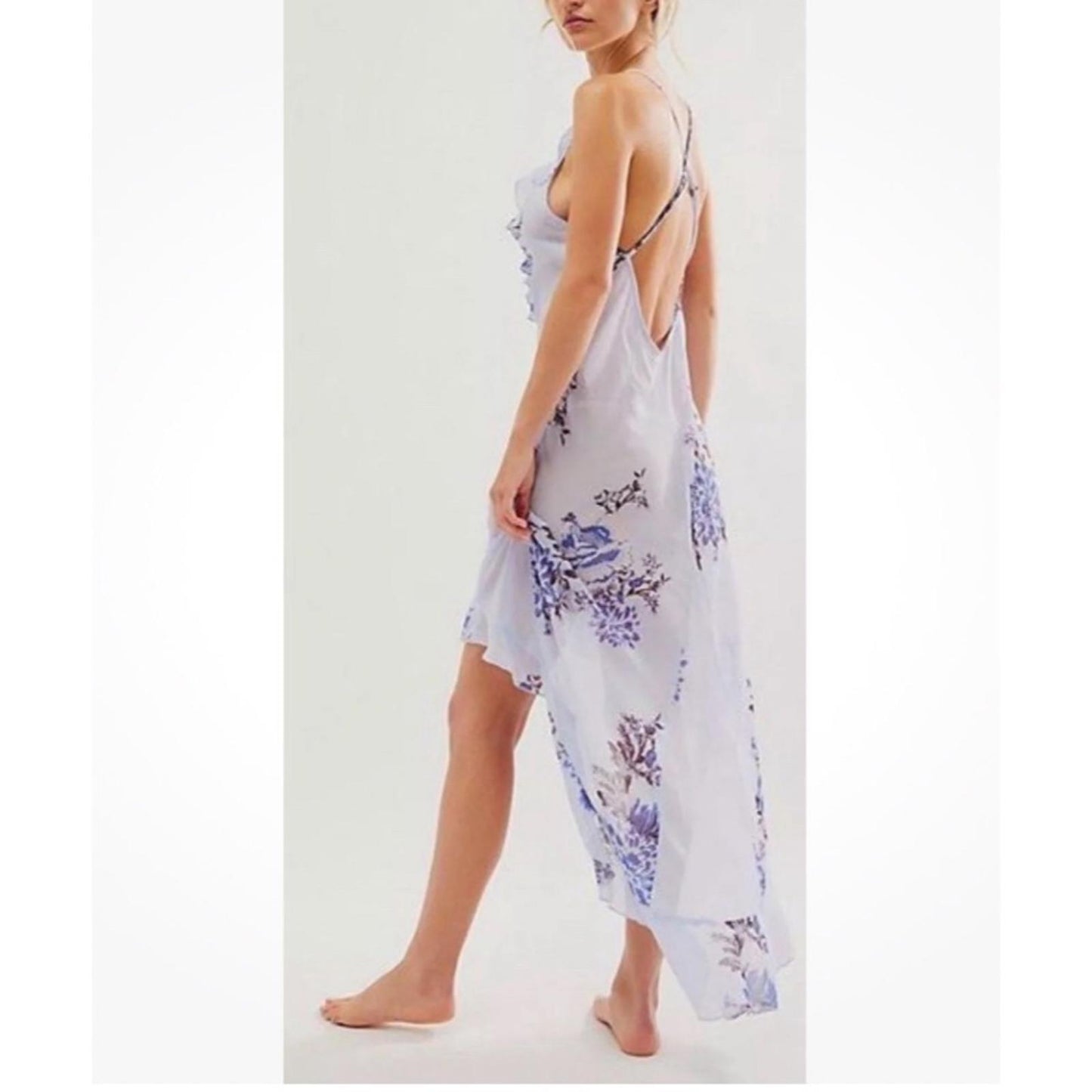 NEW Free People Intimately Getting Out Slip Ruffle Hi-Low Dress S New w/o Tag