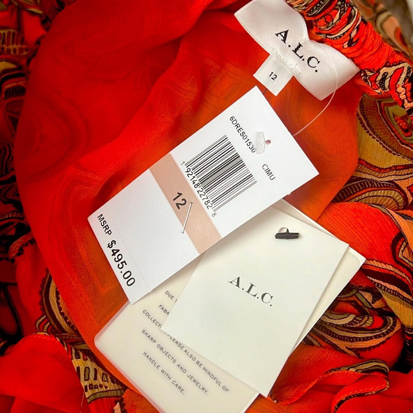 A.L.C. Bella Silk Halter Dress, Revolve Size 12 New w/Tag Retail $495