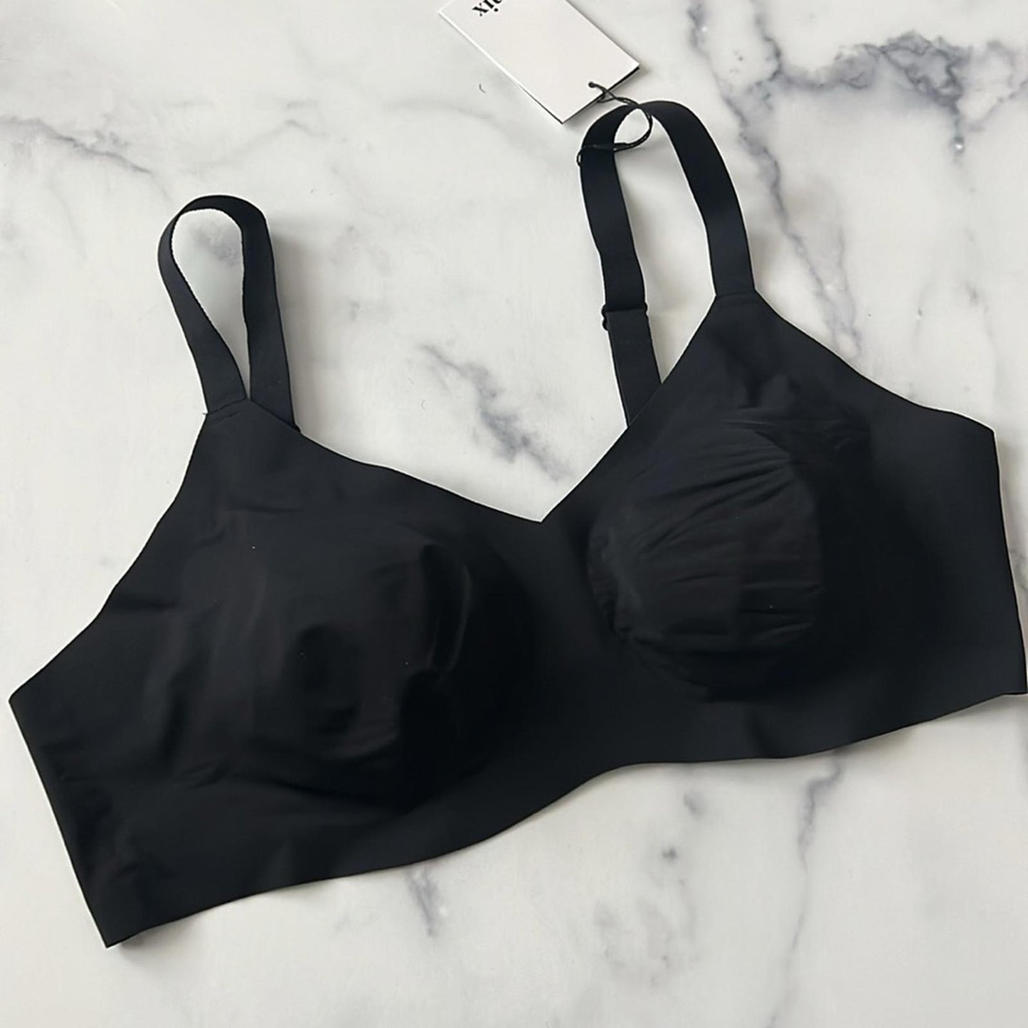 Knix Padded V-Neck Wireless Bra, Black Size 5 (Fits 38C, 38D, 40C) New with Tag