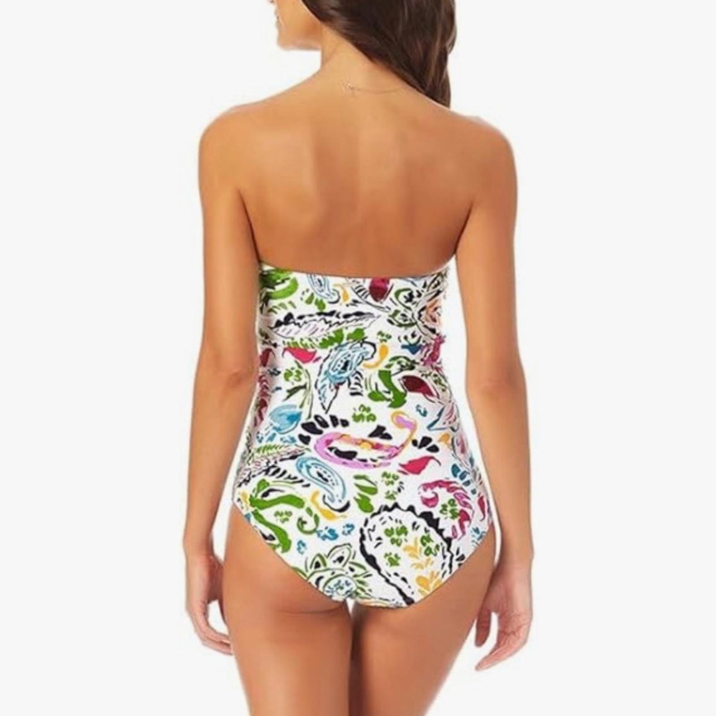 Anne Cole Twist Front Shirred One Piece Swimsuit, Size 6 NEW w/Tag