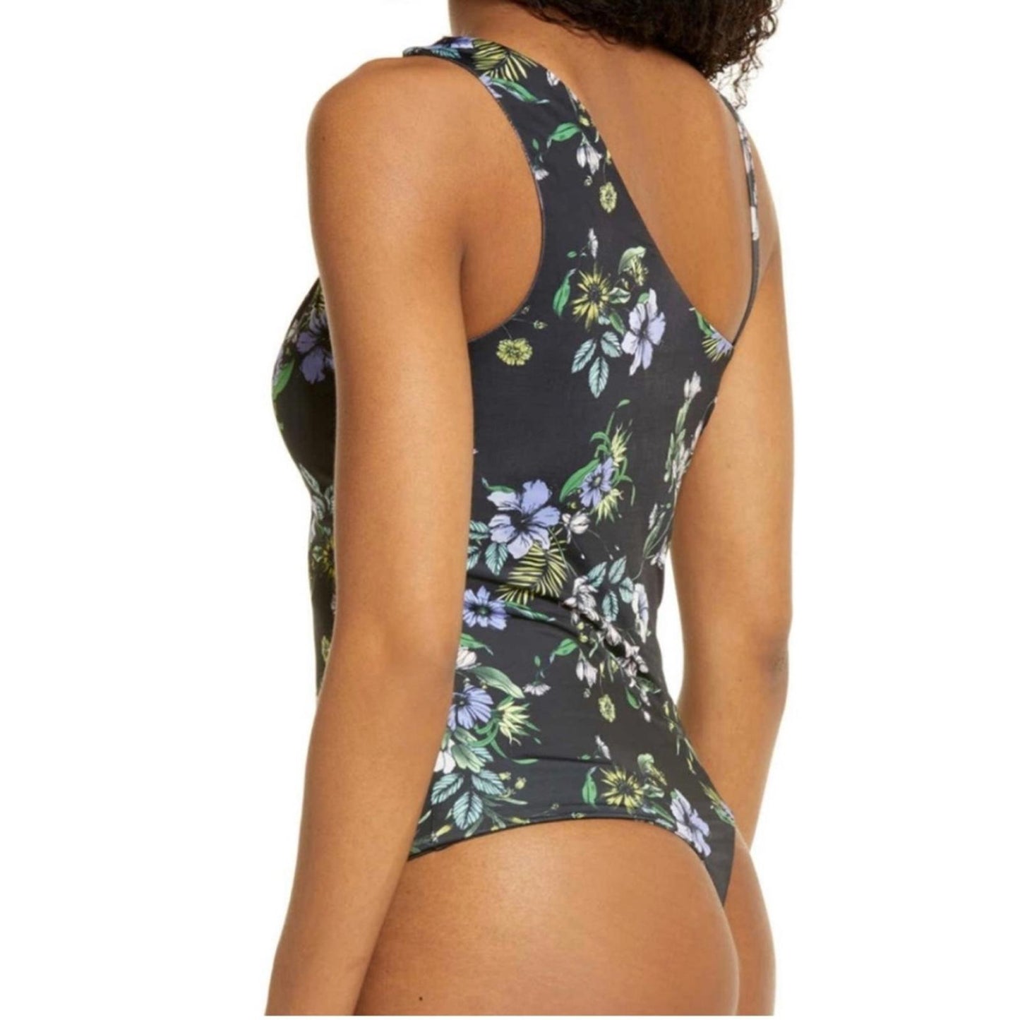 AFRM Bodysuit Celyn Sleeveless, Spring Noir Bouquet Size M New w/o Tag