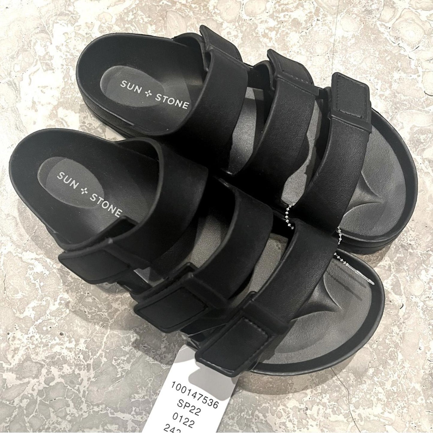 Sun + Stone Adjustable Strap Comfort Bowie Slip On Slide Sandals Size 8 NWT