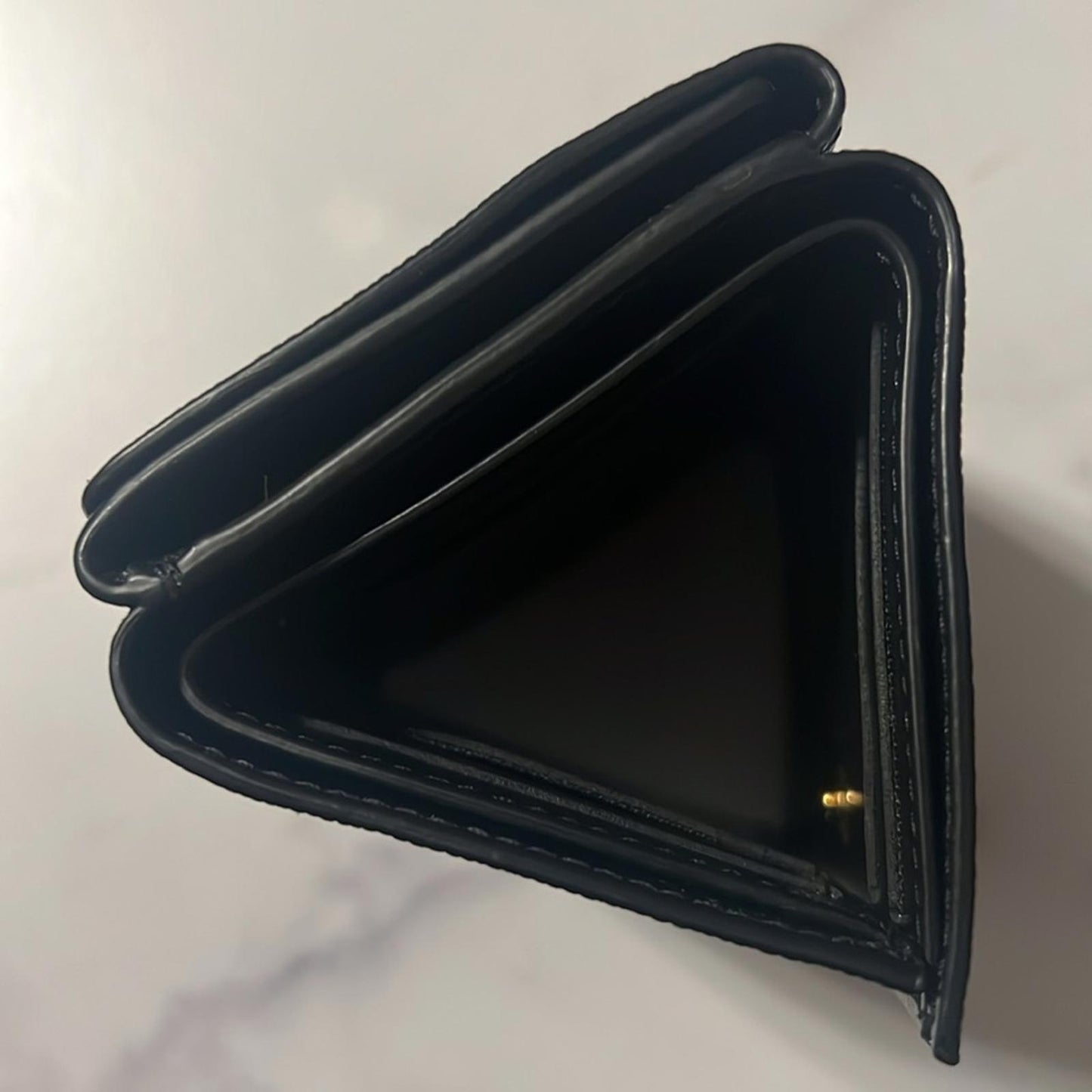 Burberry Pebbled Leather Lark TB Compact Wallet in Black EXCELLENT!