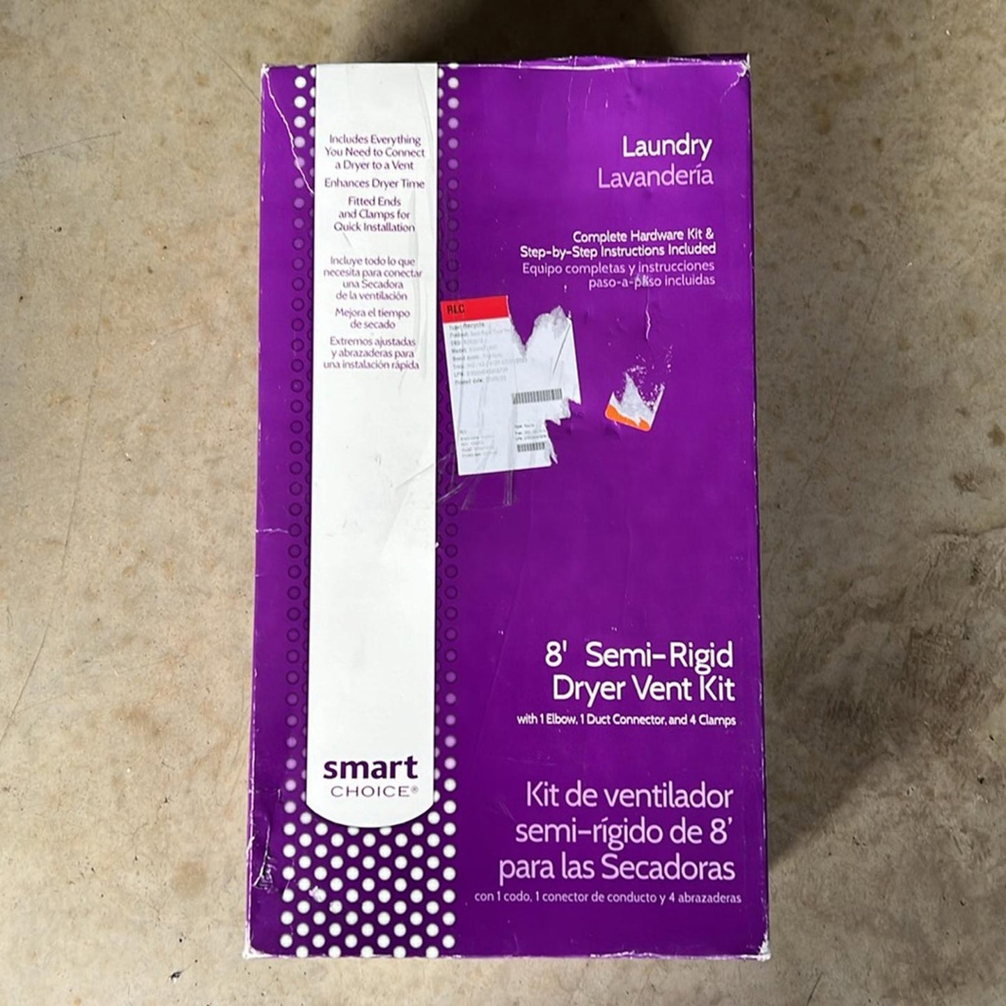 Frigidaire 8 ft. Semi-Rigid Dryer Vent Kit with Close Elbows, New in Box