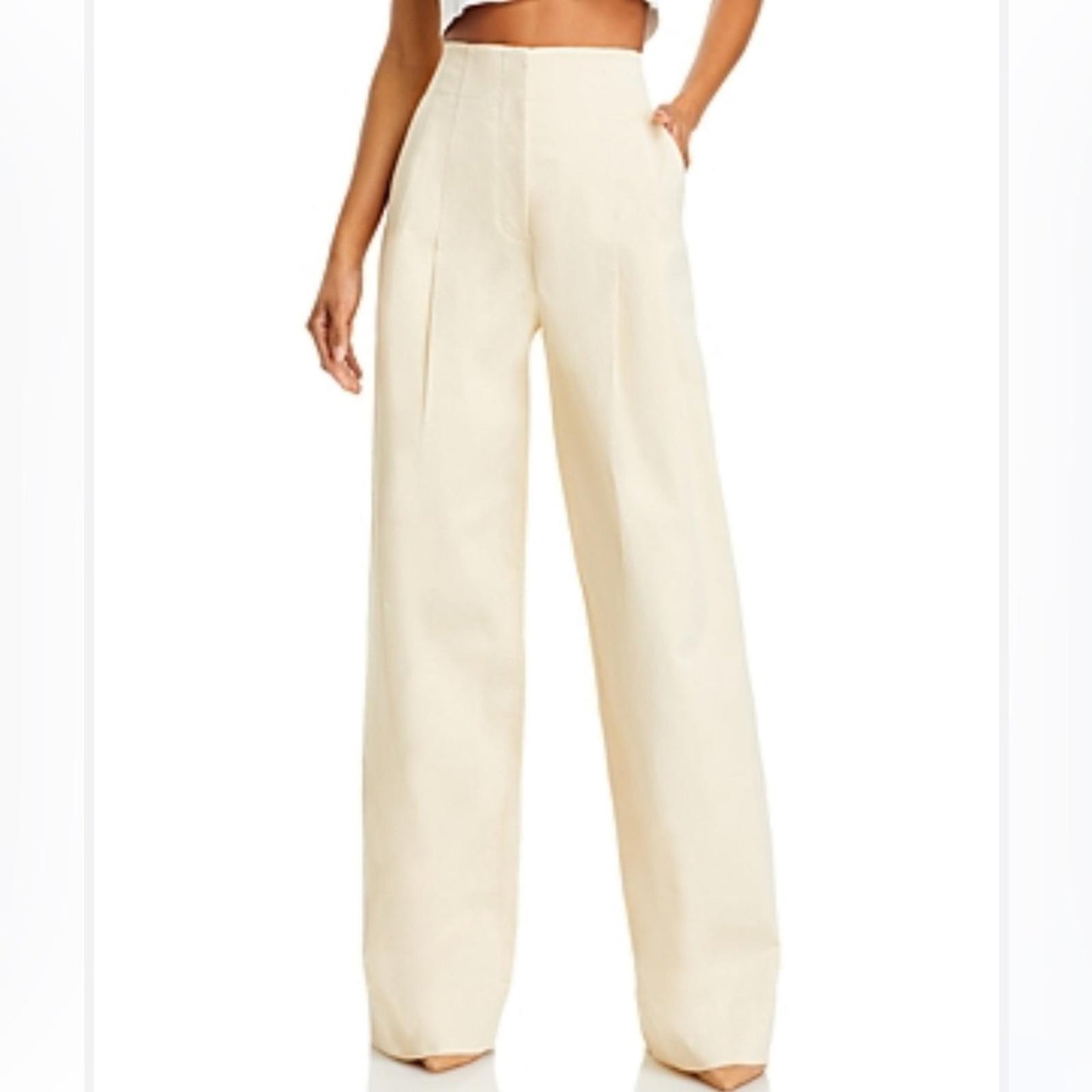 A.L.C. Bennett Pleated Wide Leg Pants in Ecru, Size 0 New w/Tag $495 (SOLD OUT)