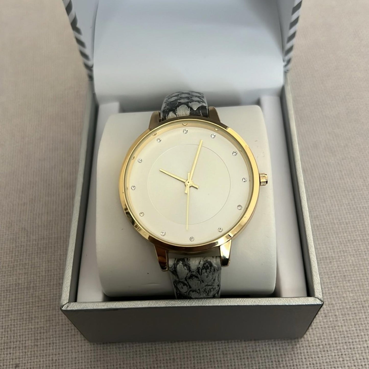 INC Gray Faux Snake Strap Watch 38mm, New w/Tag Retail $49.50
