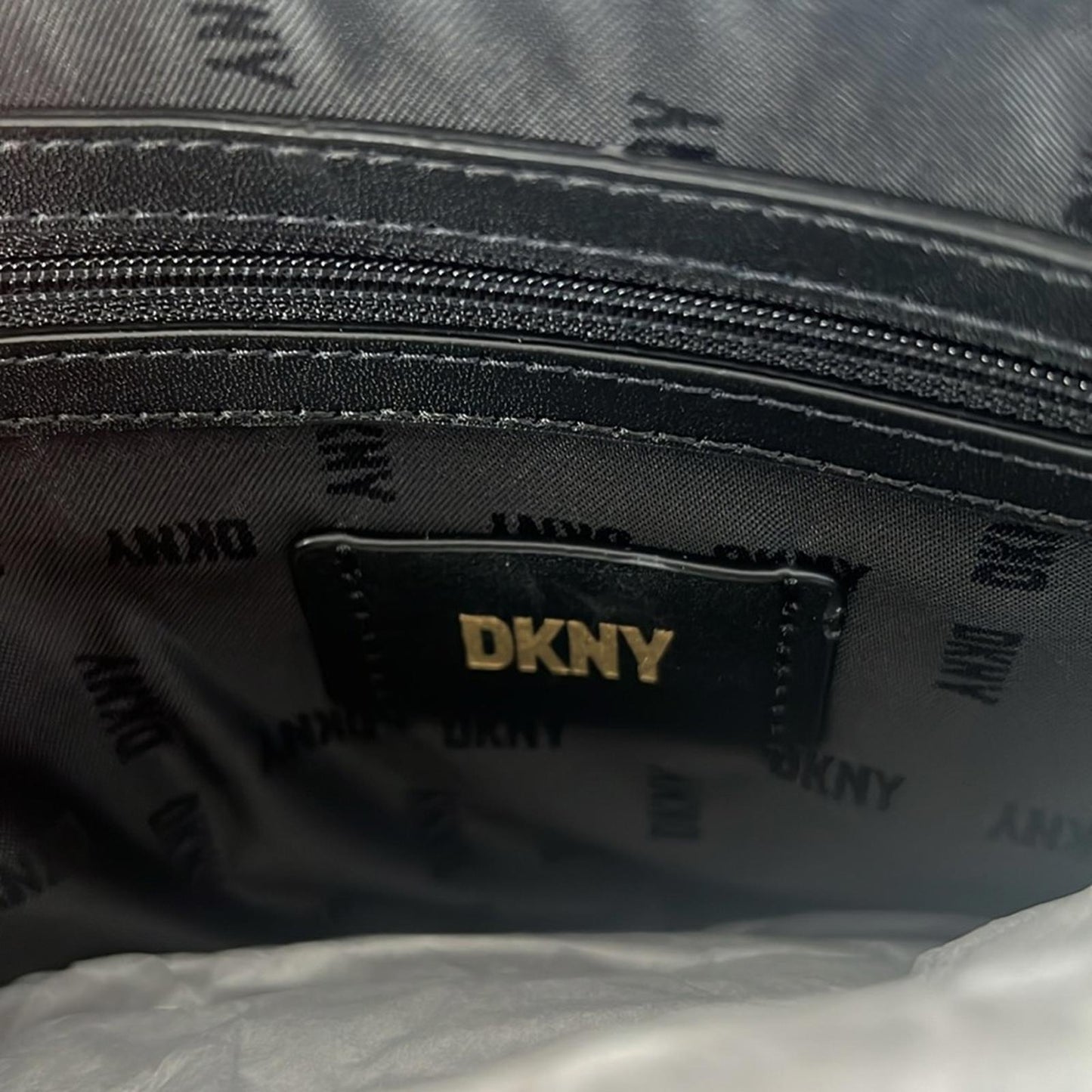 DKNY Bryant Dome Satchel with Convertible Strap, Black w/Gold Tone, New w/Tag