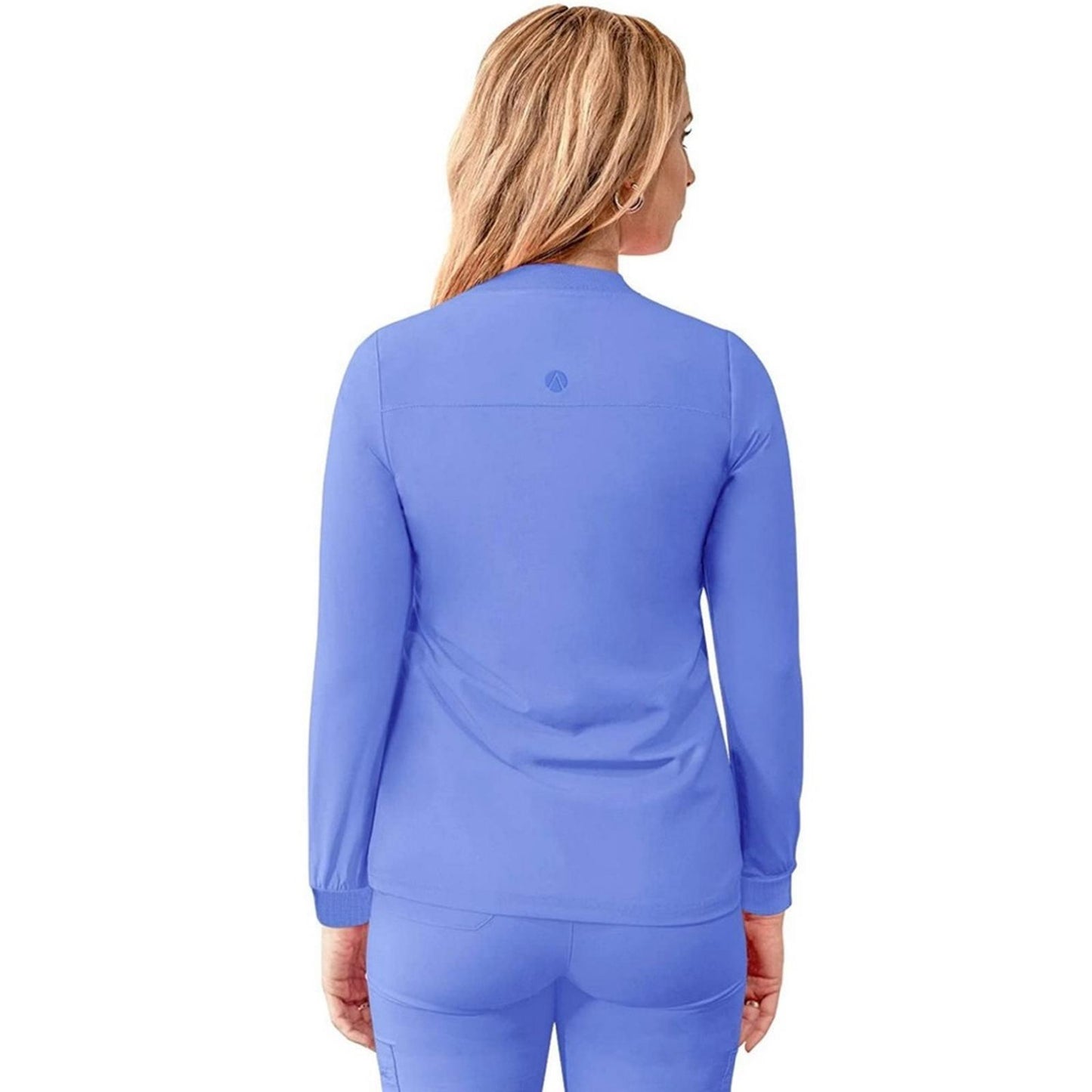 ADAR Addition Scrubs Zippered Bomber Scrub Jacket, Cell Blue, Size XL New w/Tag