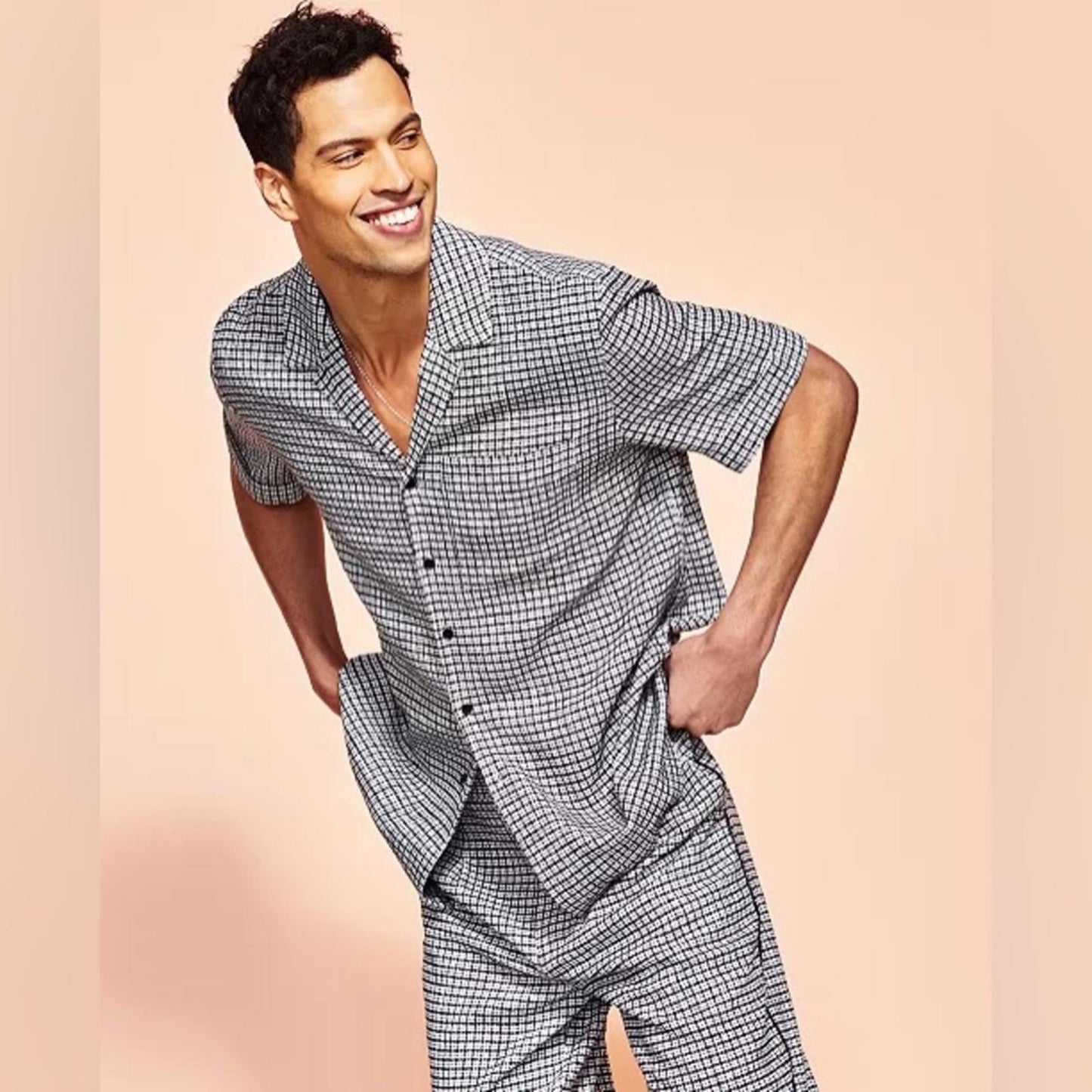 Royalty By Maluma Men's Relaxed-Fit Check Shirt, Size XL B/W New w/Tag $69.50