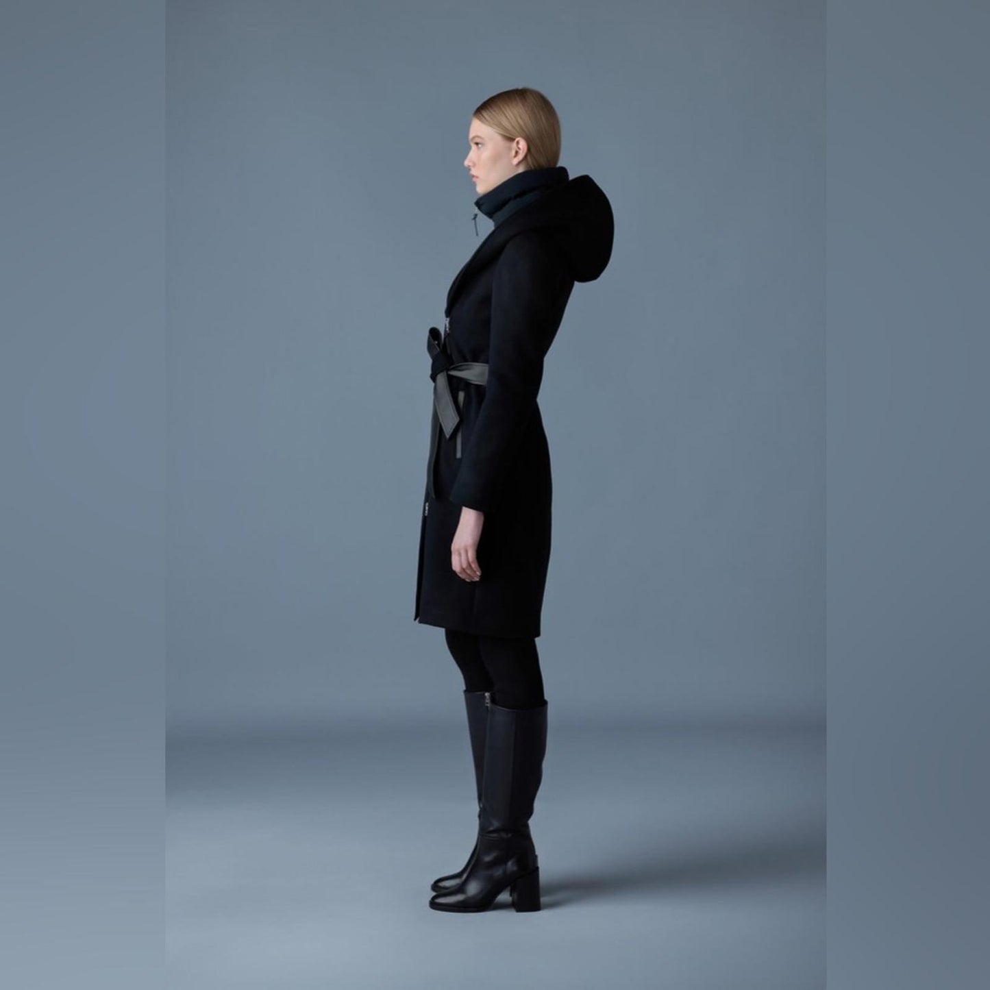 Mackage SHIA Water Resistant Wool Coat w/Removable Puffer Insert Blk Size XL NWT