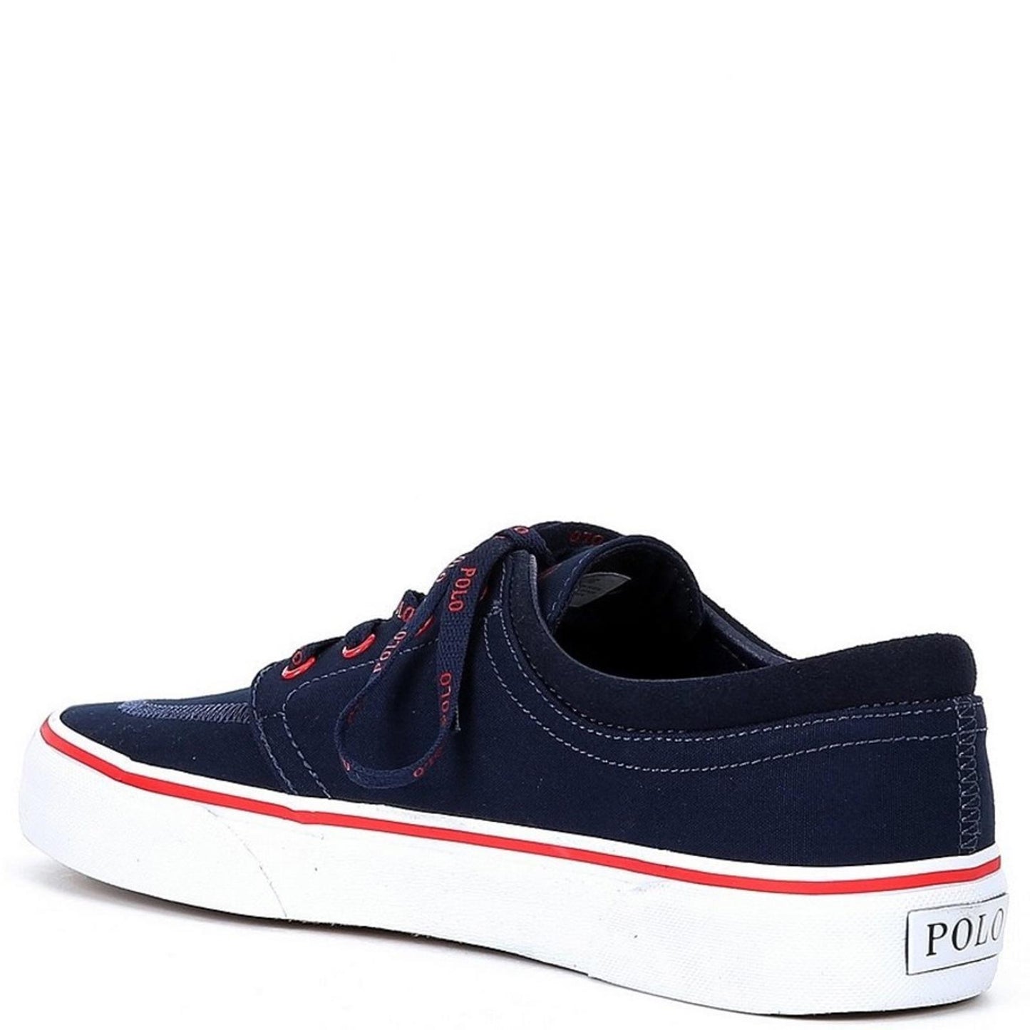 NWT Polo Ralph Lauren Men's Faxon x Logo Lace-Up Canvas Sneakers Navy, Size 10