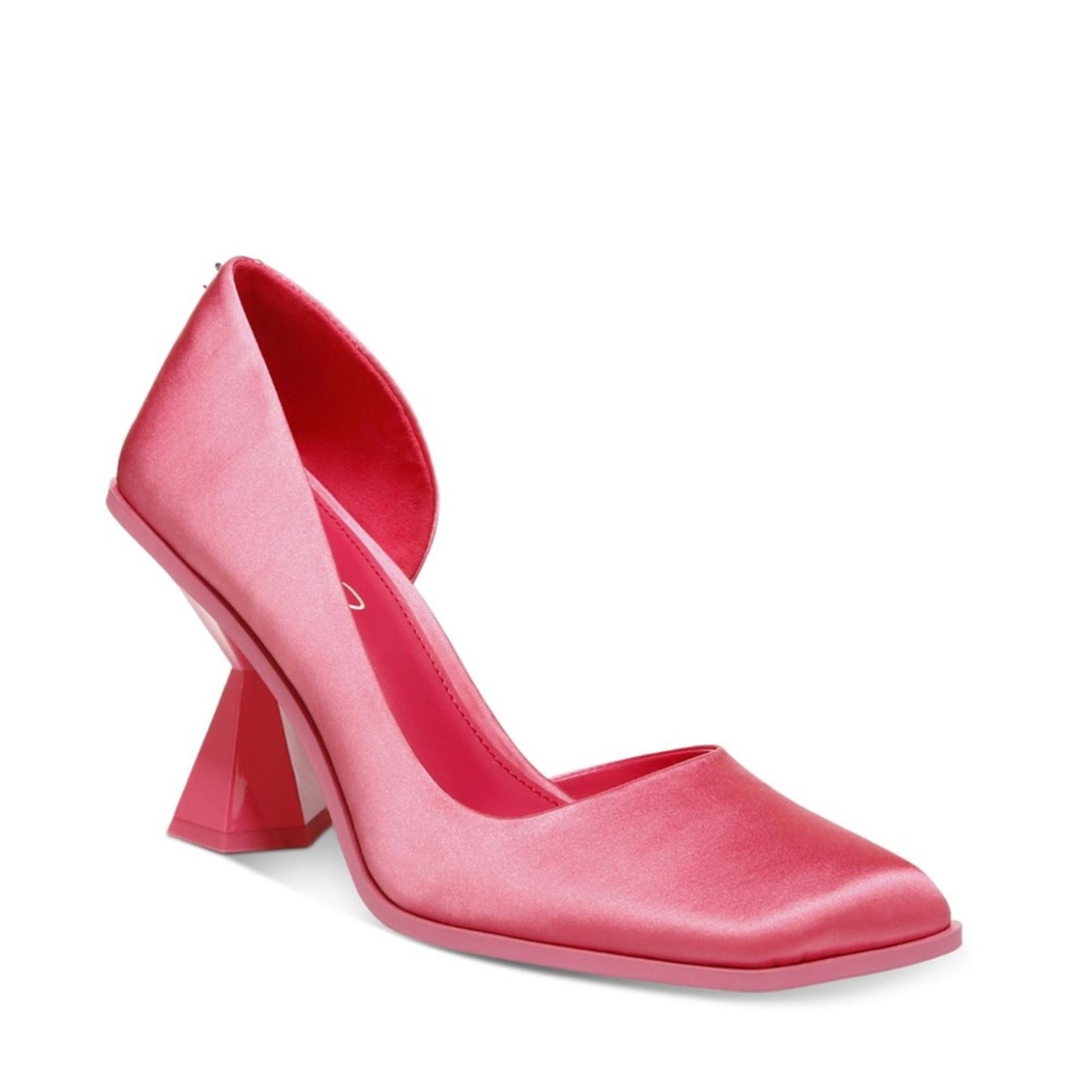 Circus Sam Edelman Rosemary Square-Toe D'Orsay Pumps, Punk Pink Satin Size 6 NEW