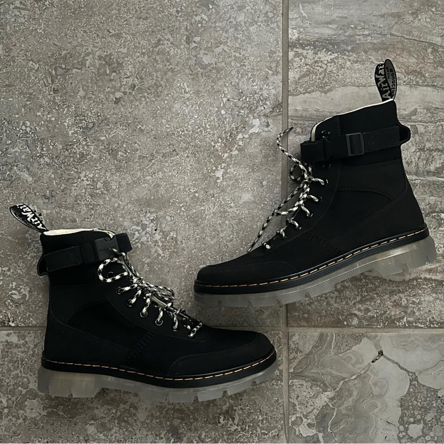 Dr Martens Combs Tech Lug Sole Boot (Unisex), Black Size UK9 US 11 New w/o Box
