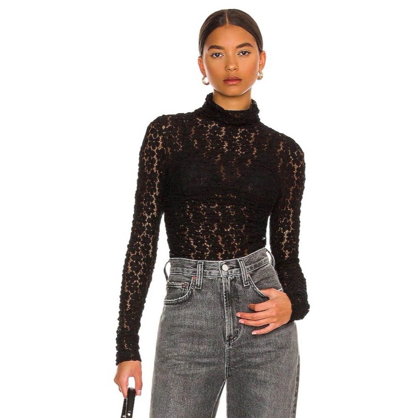 Intimately Free People Lavender Day N Night Lace Bodysuit, Size L EXCELLENT!
