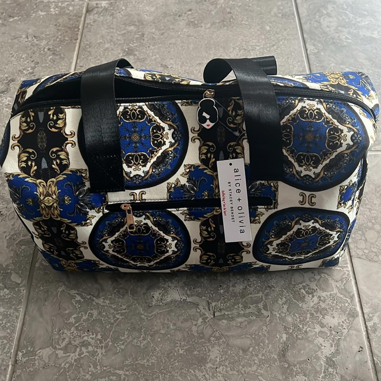 Alice + Olivia Duffle Bag, Regal Romance with Pockets, Sac de Sports New w/Tag
