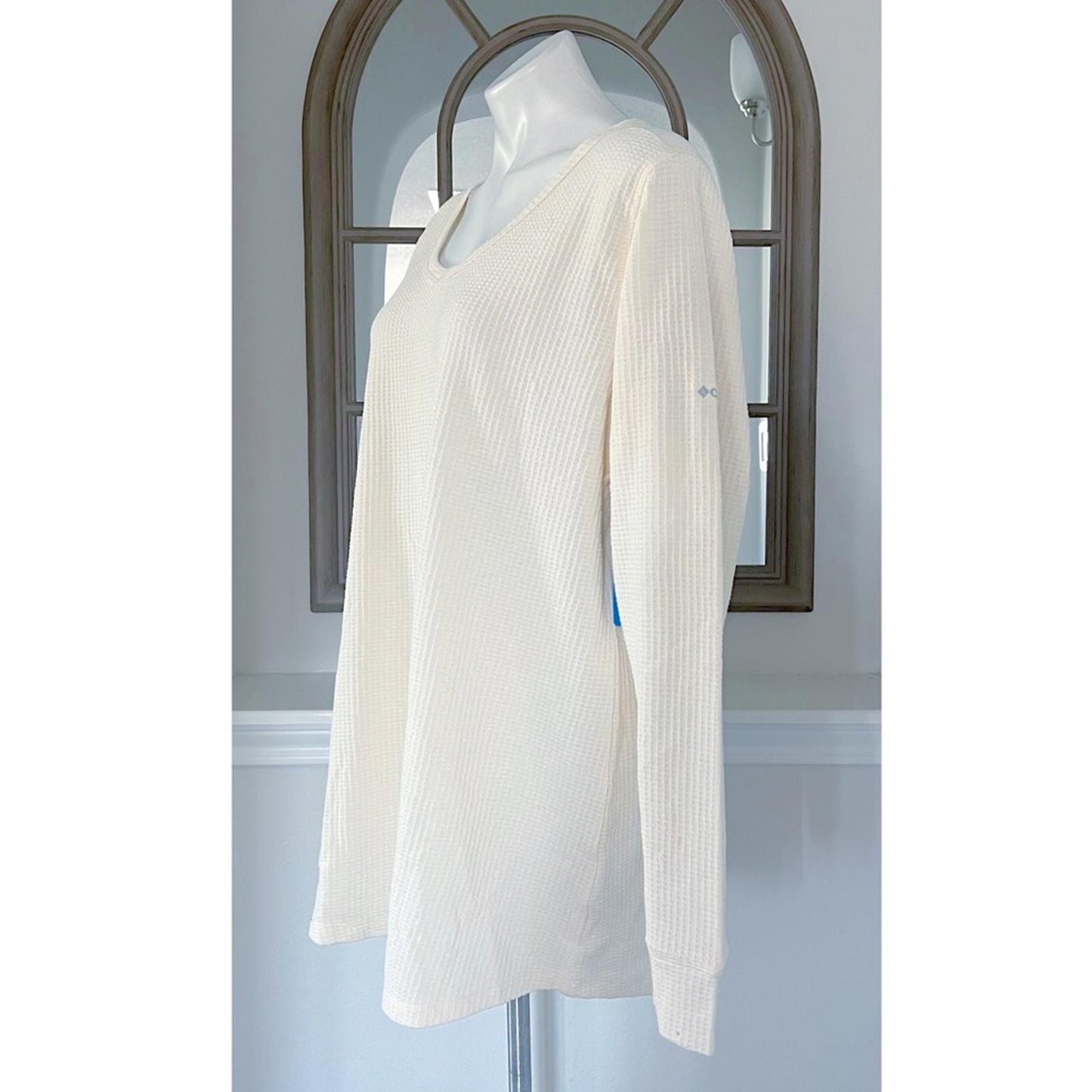 Columbia Pine Peak Long-Sleeve Thermal Top, Cream White Size 1X New with Tag