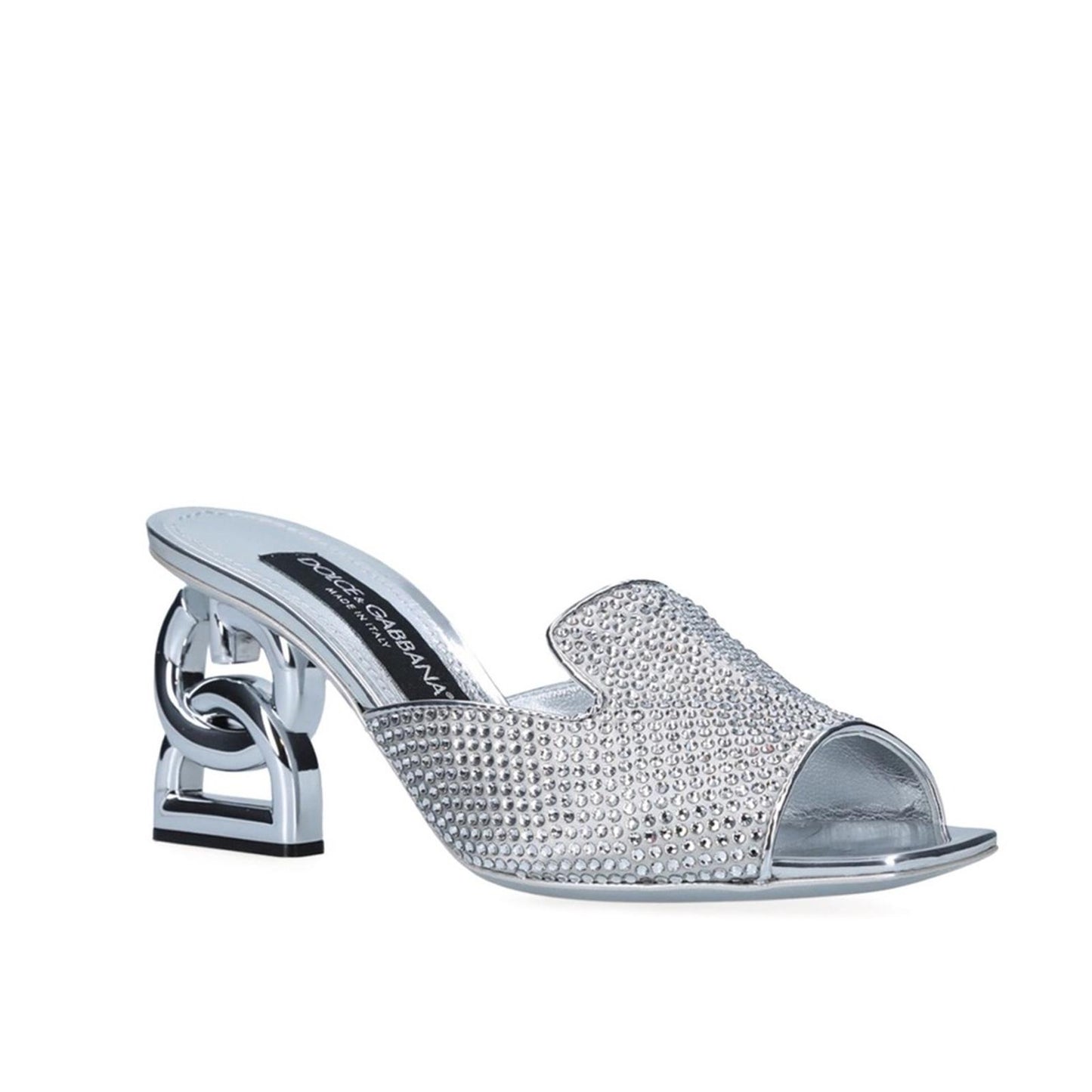 Dolce & Gabbana DG-Heel Gemstone-Embellished Mules Size 40 NEW + Box + Dust Bag