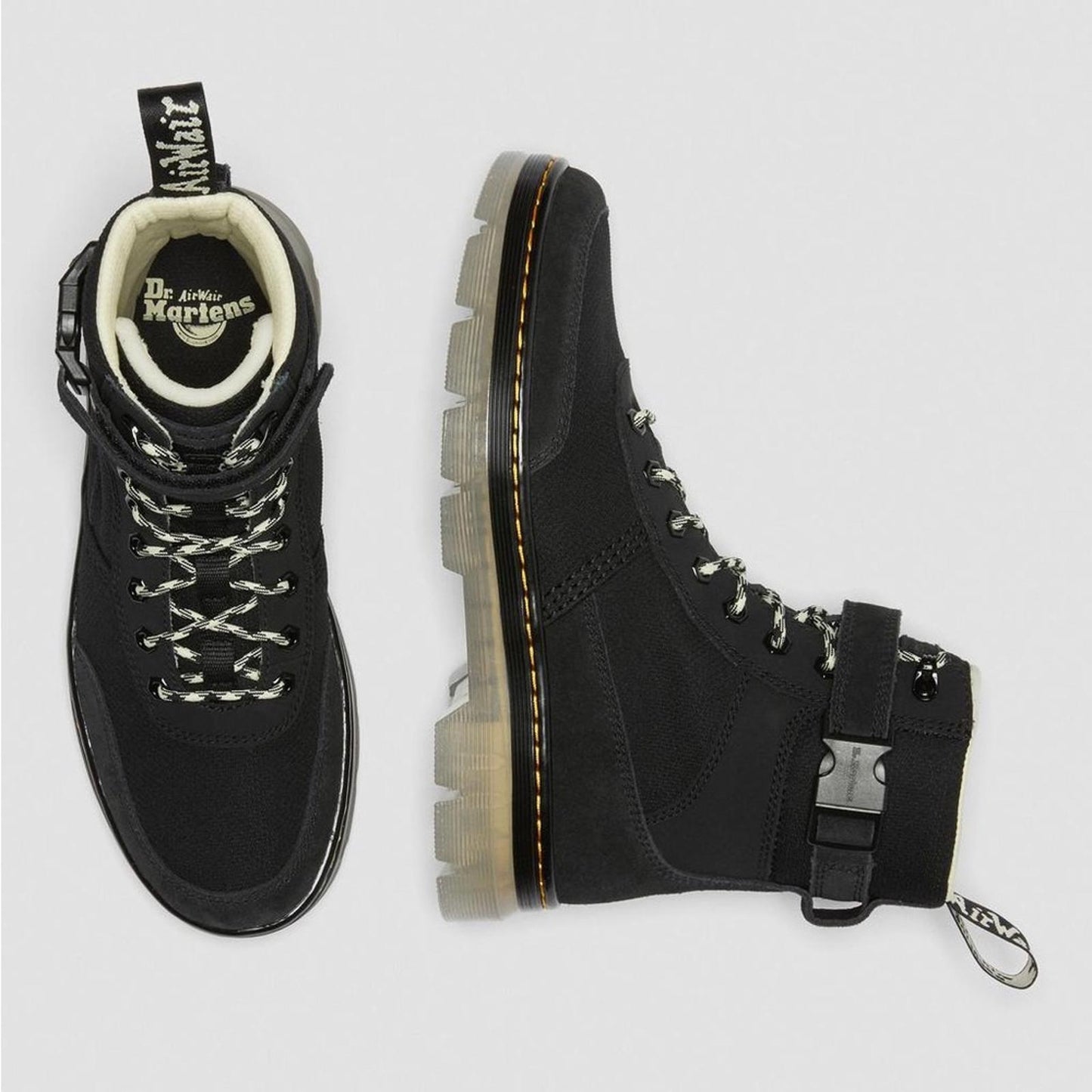 Dr Martens Combs Tech Lug Sole Boot (Unisex), Black Size UK9 US 11 New w/o Box