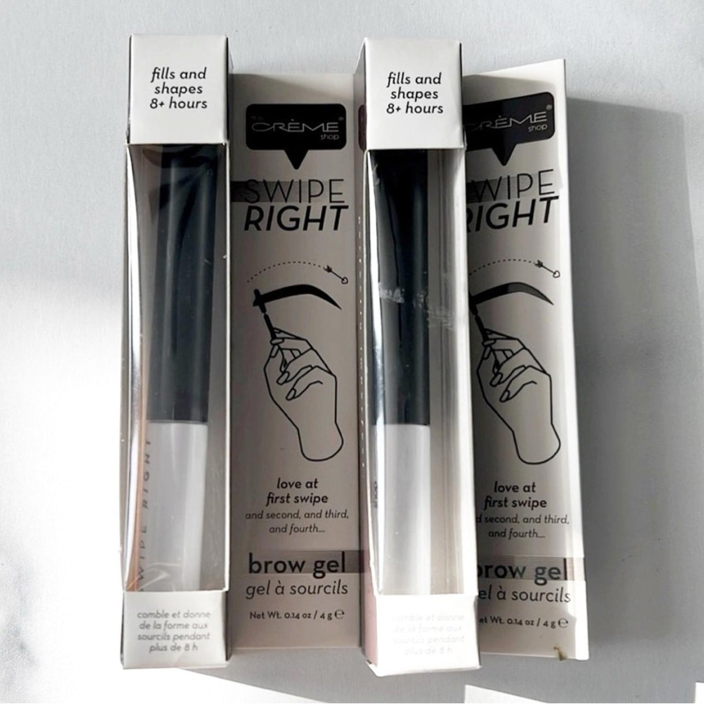X2 The Crème Shop Swipe Right Brow Gel in Black, New w/Tag