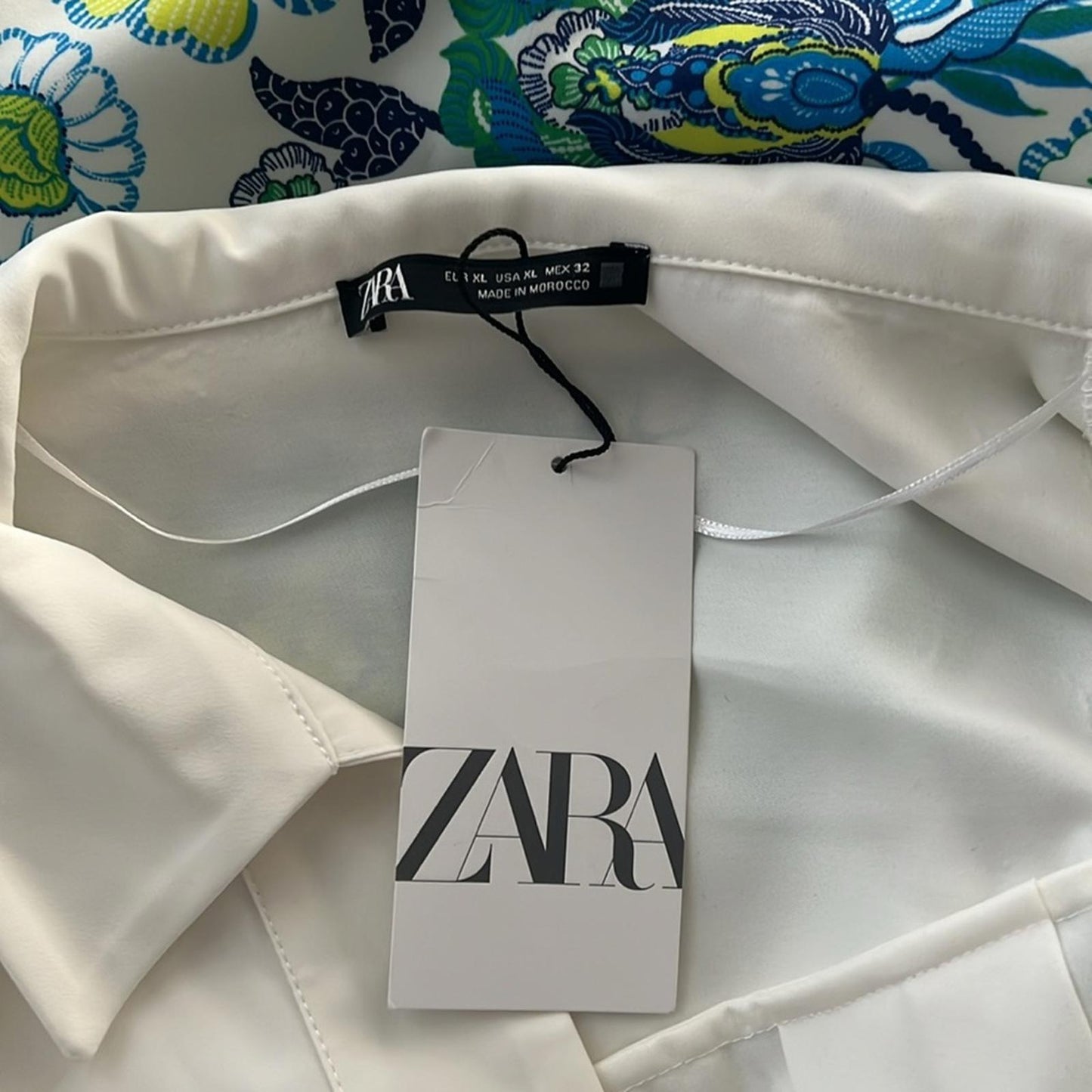 ZARA Jual Flower Print Collar Dress, Size XL New w/Tag