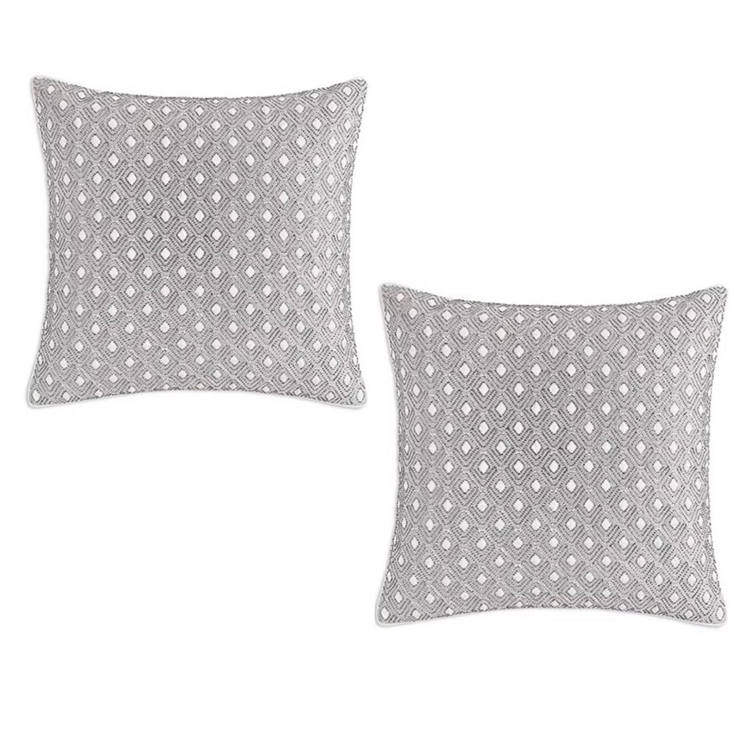 X2 Hudson Park Collection Diffused Diamond Euro Pillow Shams New w/Tag