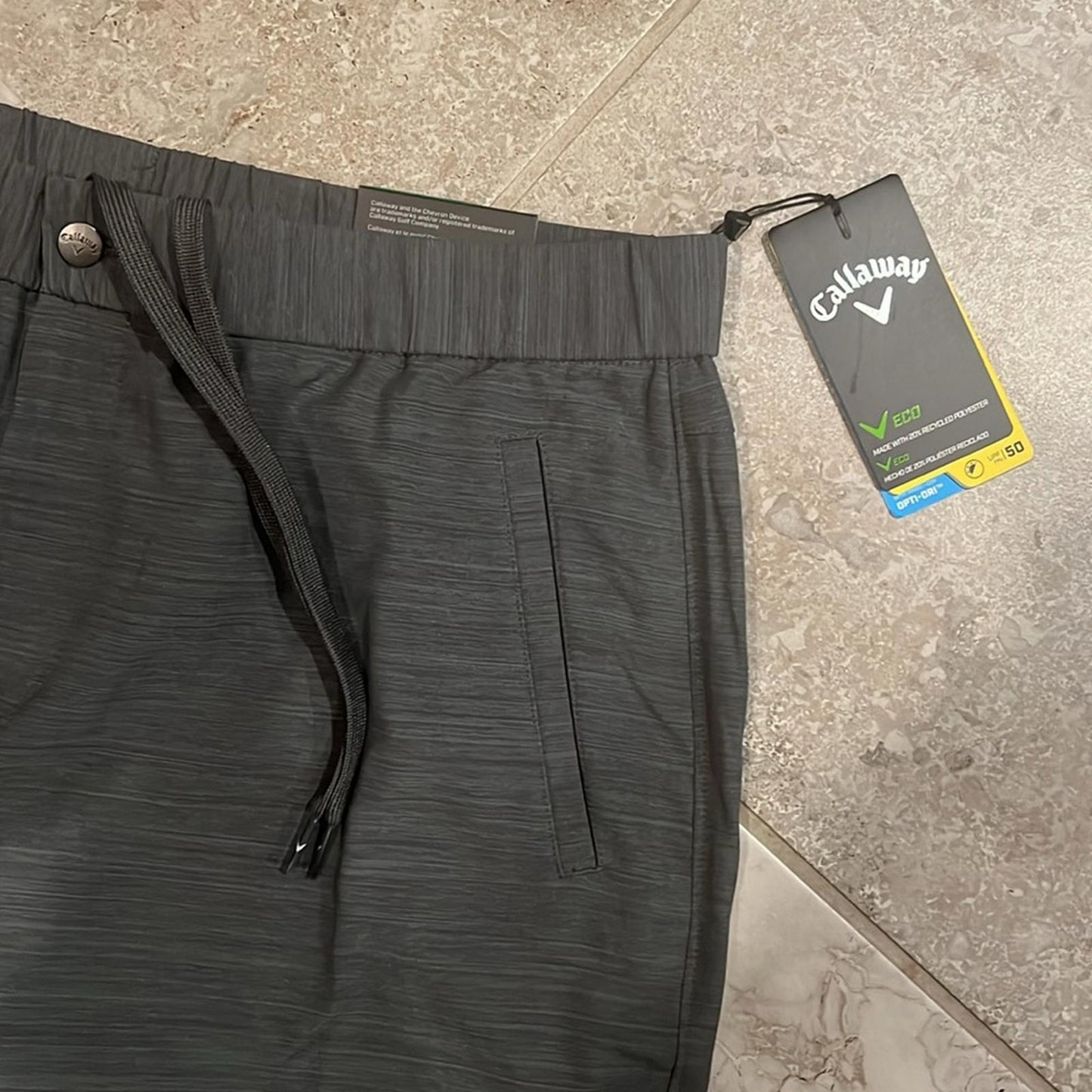 Callaway Men’s Eco Pull On Jogger Pants in Grey, Opti-Dry Size L New w/Tag $85