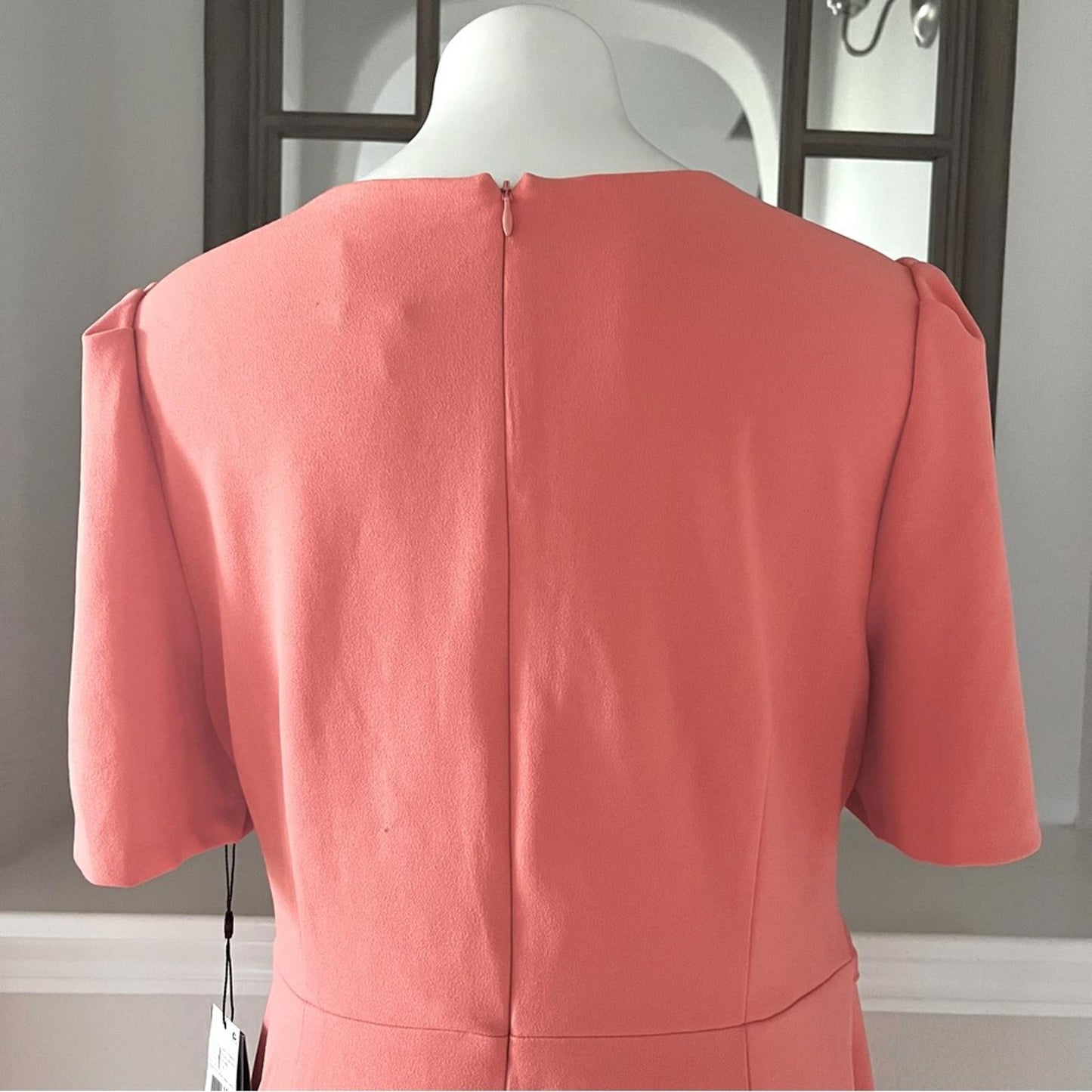 Adrianna Papell Crepe Surplice V-Neck Tie Front Faux Wrap Dress Size 18 NWT $139