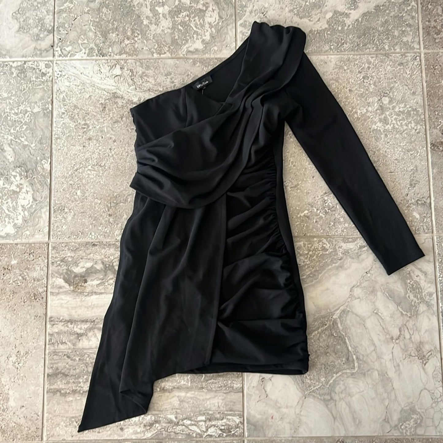 Lea & Viola Women’s Ruched One Shoulder Cocktail Dress, Size L NWT $210
