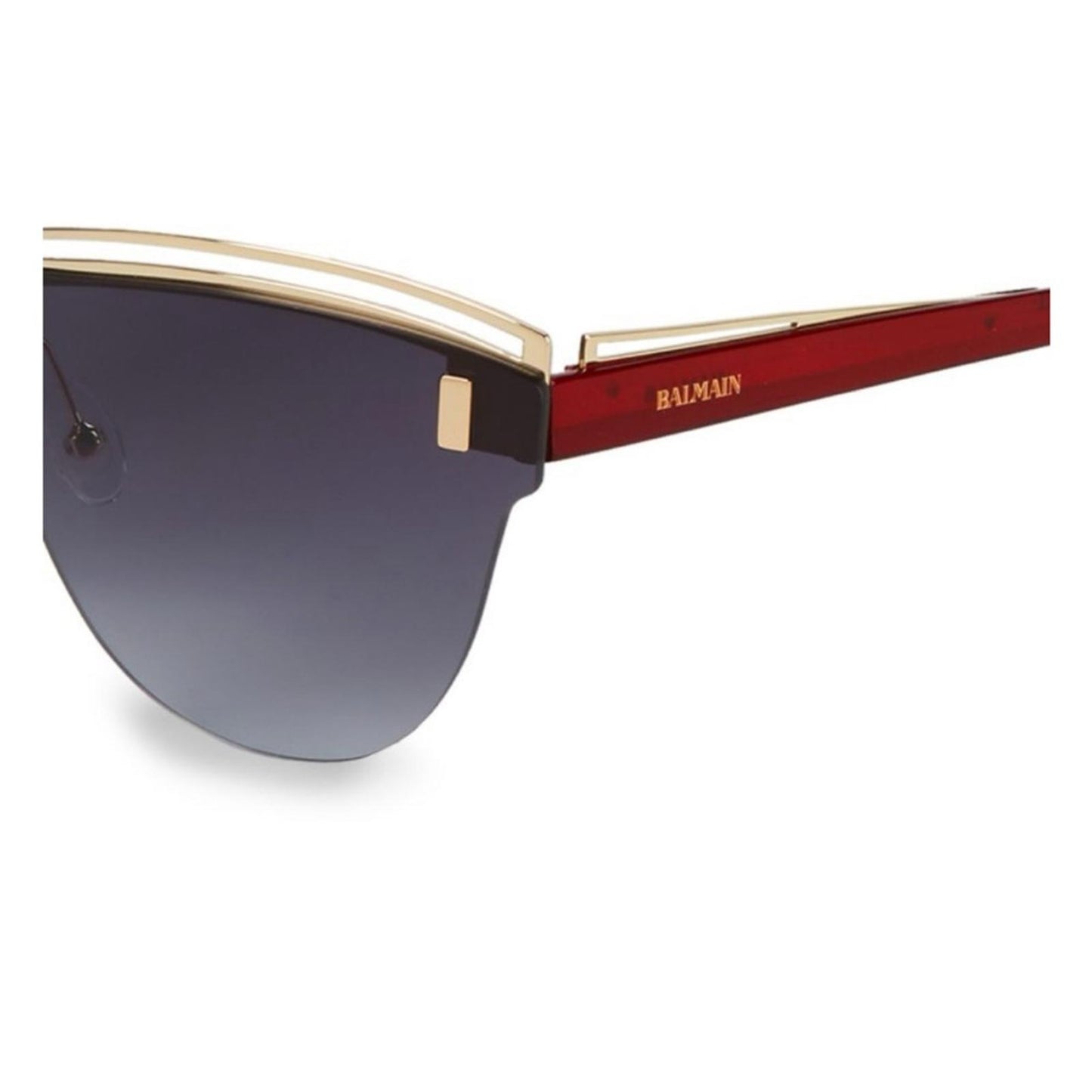 BALMAIN Sunglasses with Red Frames 70MM + Case New w/Tag