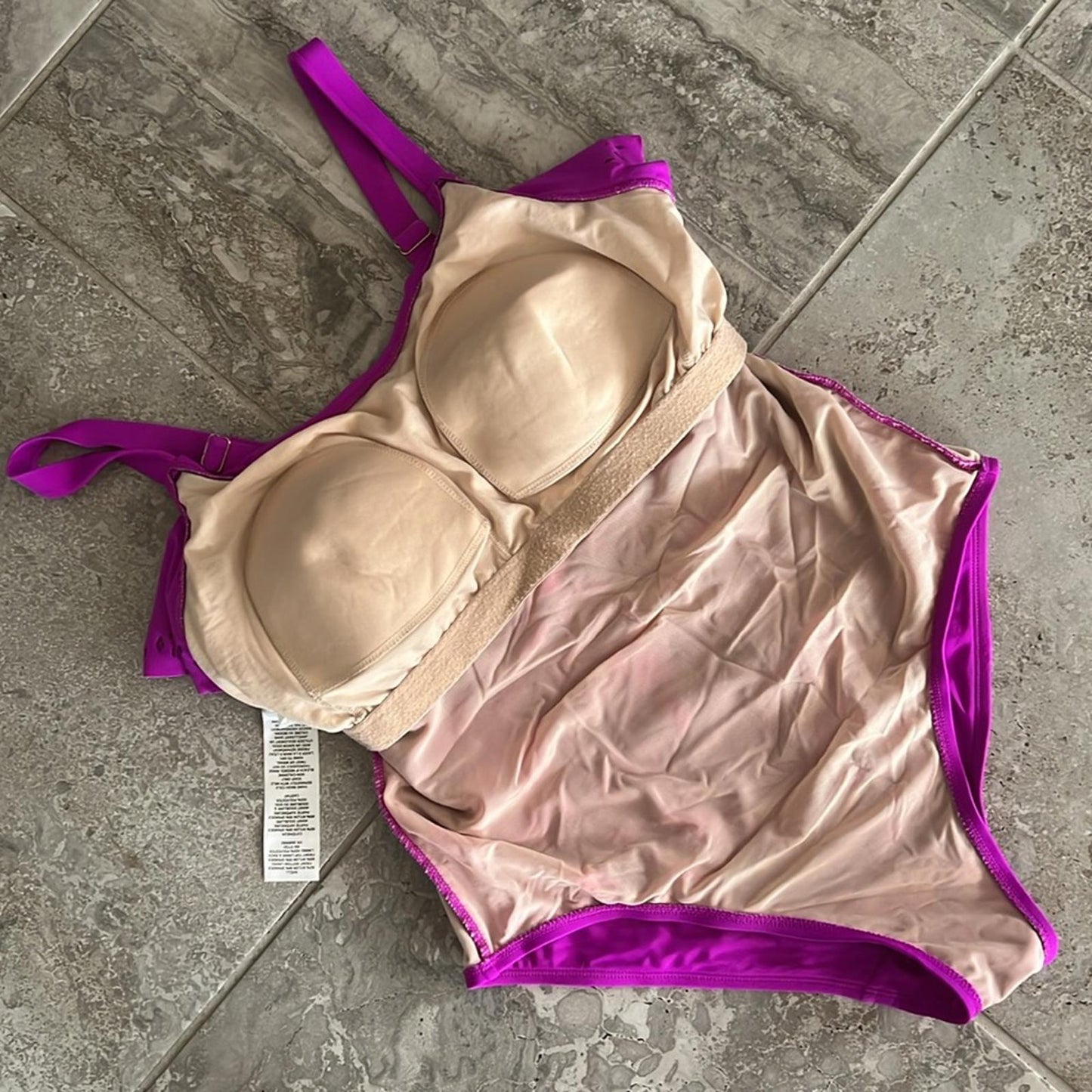 AVA & VIV One Piece Swimsuit, Pink Fuchsia Size 16W