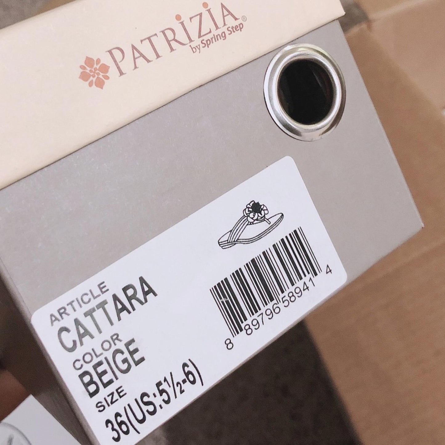 Patrizia Cattara Sandals in Beige/Brown Size 36 (5.5-6) New in Box