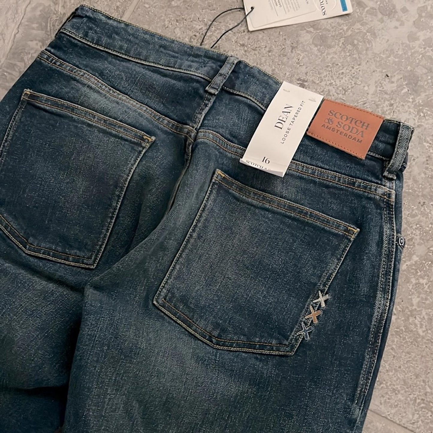 Scotch & Soda Boys' Dean Tapered Mid Rise Jeans - Big Kid Size 16, New w/Tag