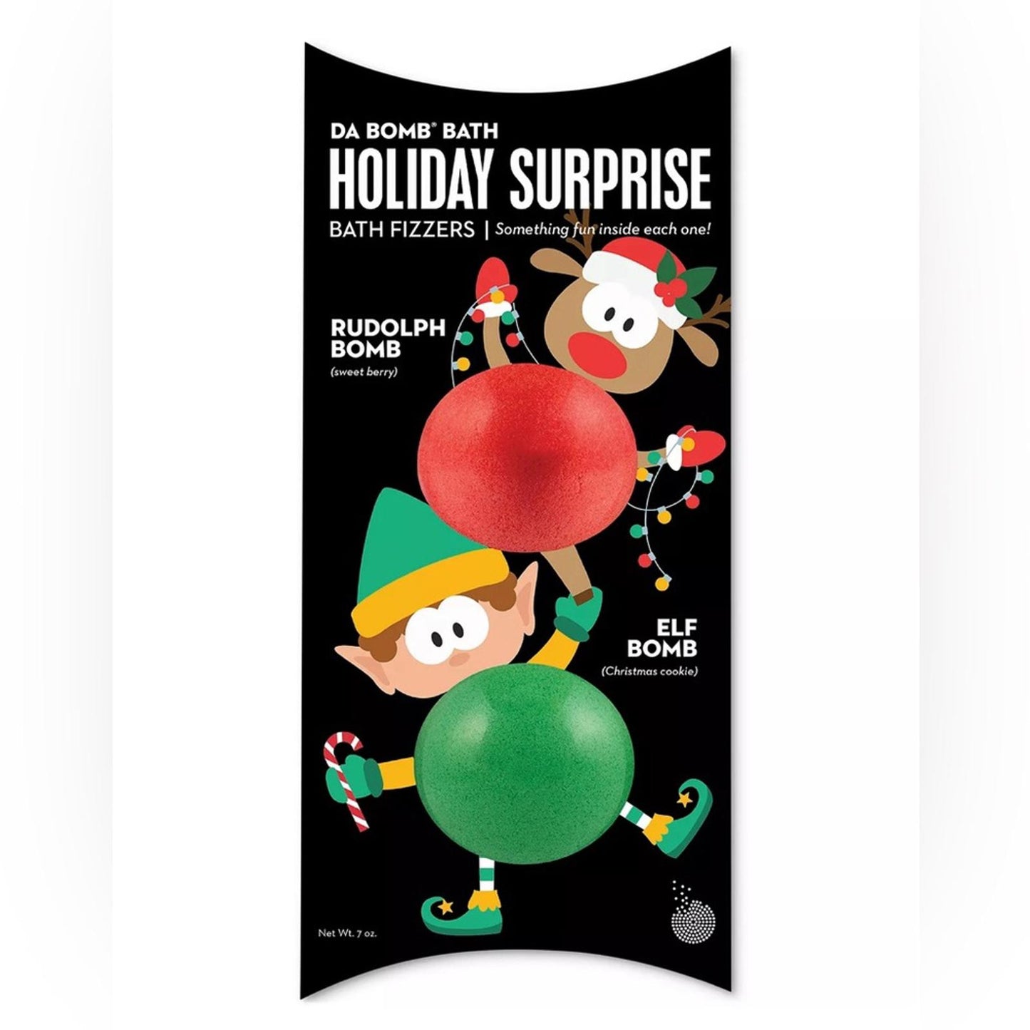 DA BOMB 2-Pc. Bath Fizzers Rudolph & Elf Gift Set New in Package