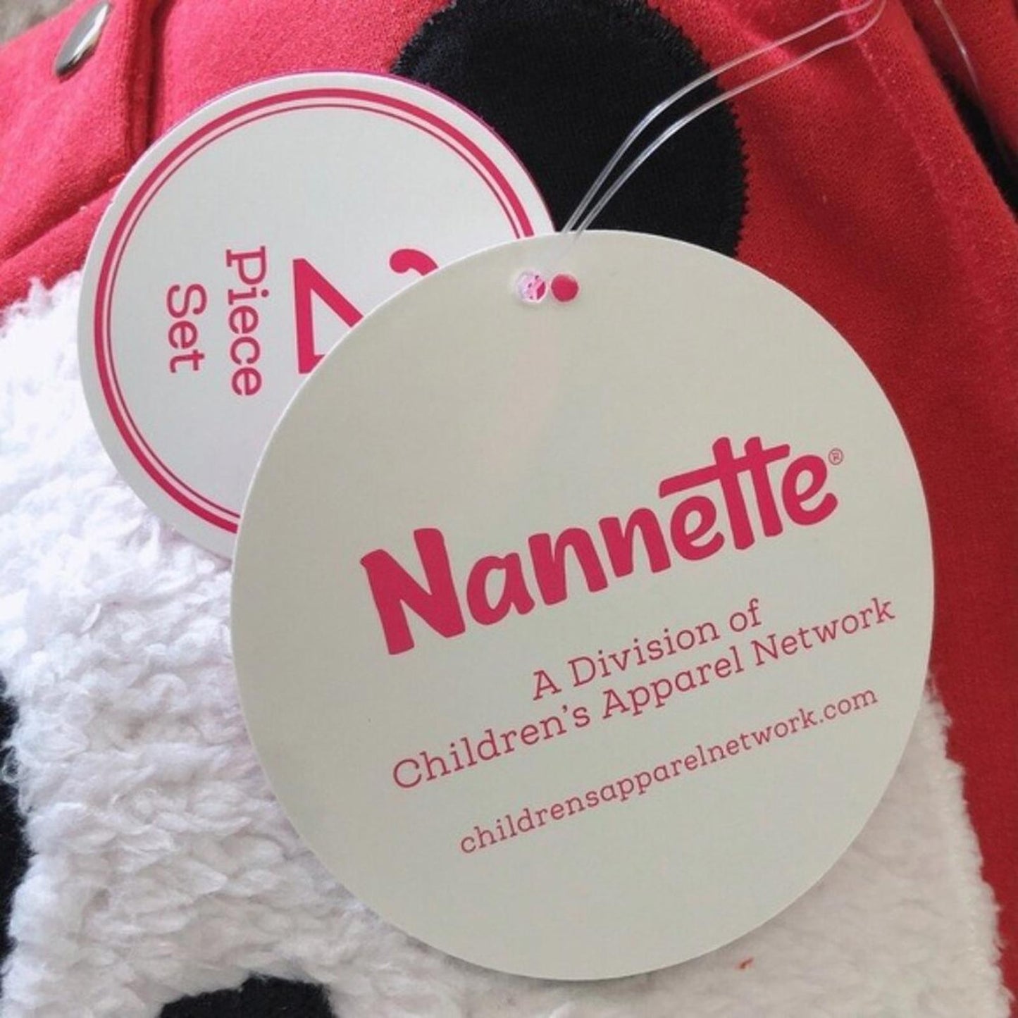 Nannette 2-Pc Red Panda Bear Faux Fur Matching Hoodie & Pants Size 3-6Mos NWT